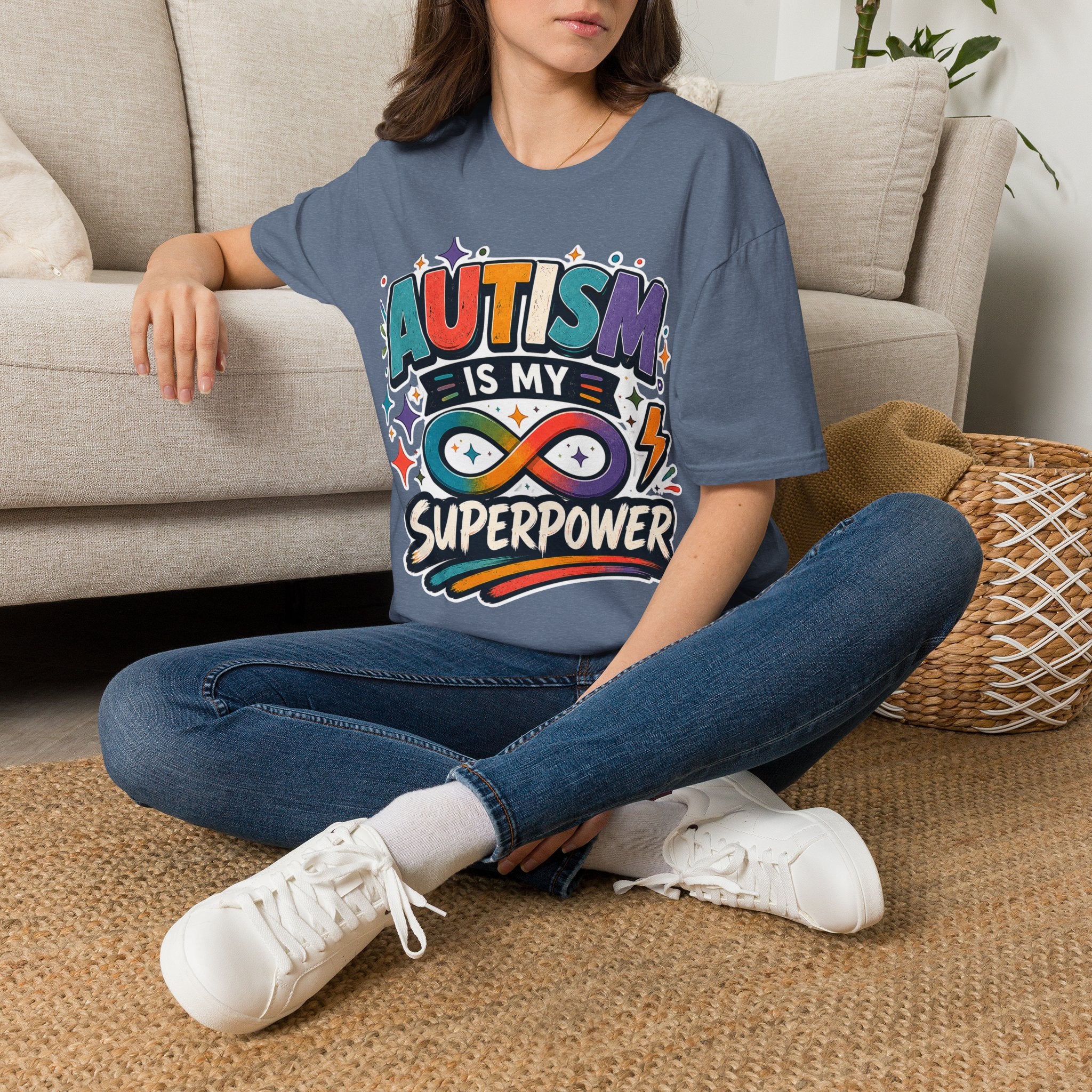 Autism Is My Superpower Shirt Autism Awareness T Shirt Autism Acceptance Tee Infinity Heart Puzzle Design Neurodiversity Gift Unisex