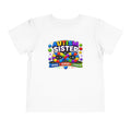 Autism Sister Toddler Tee — Proud Support Strength Puzzle Ribbon