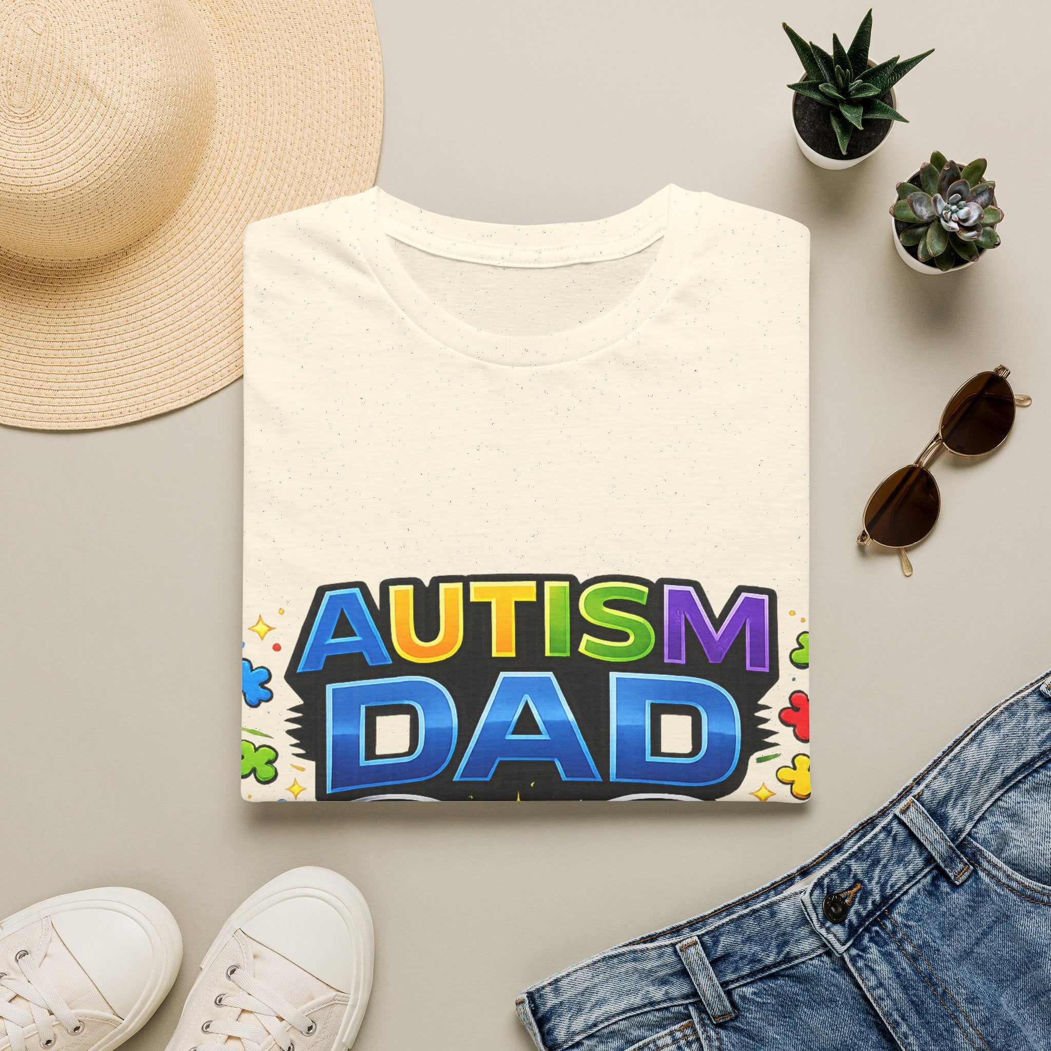 Autism Dad Shirt | Proud Autism Father Tee | Infinity Puzzle Ribbon T-Shirt | Autism Awareness Gift for Dad | Neurodiversity Support