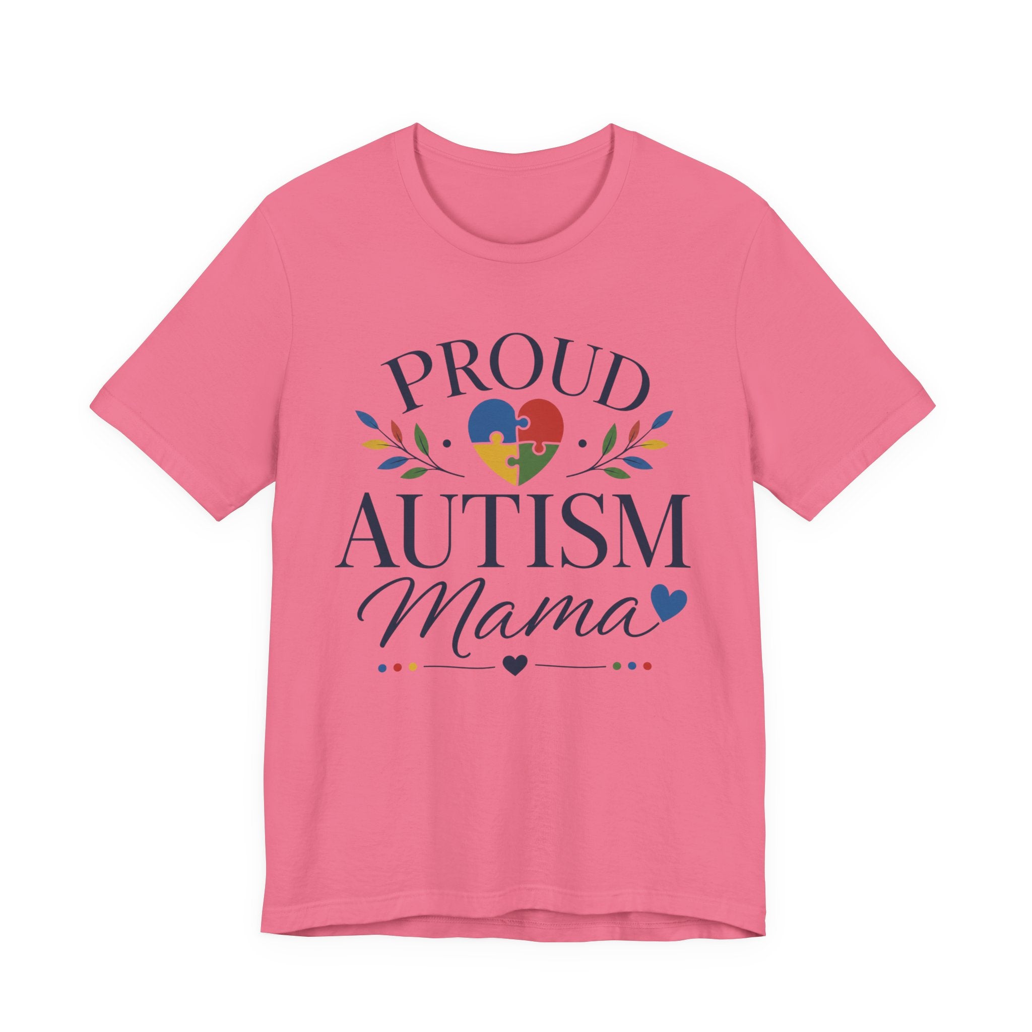 Proud Autism Mama T-Shirt | Puzzle Heart Mom Tee
