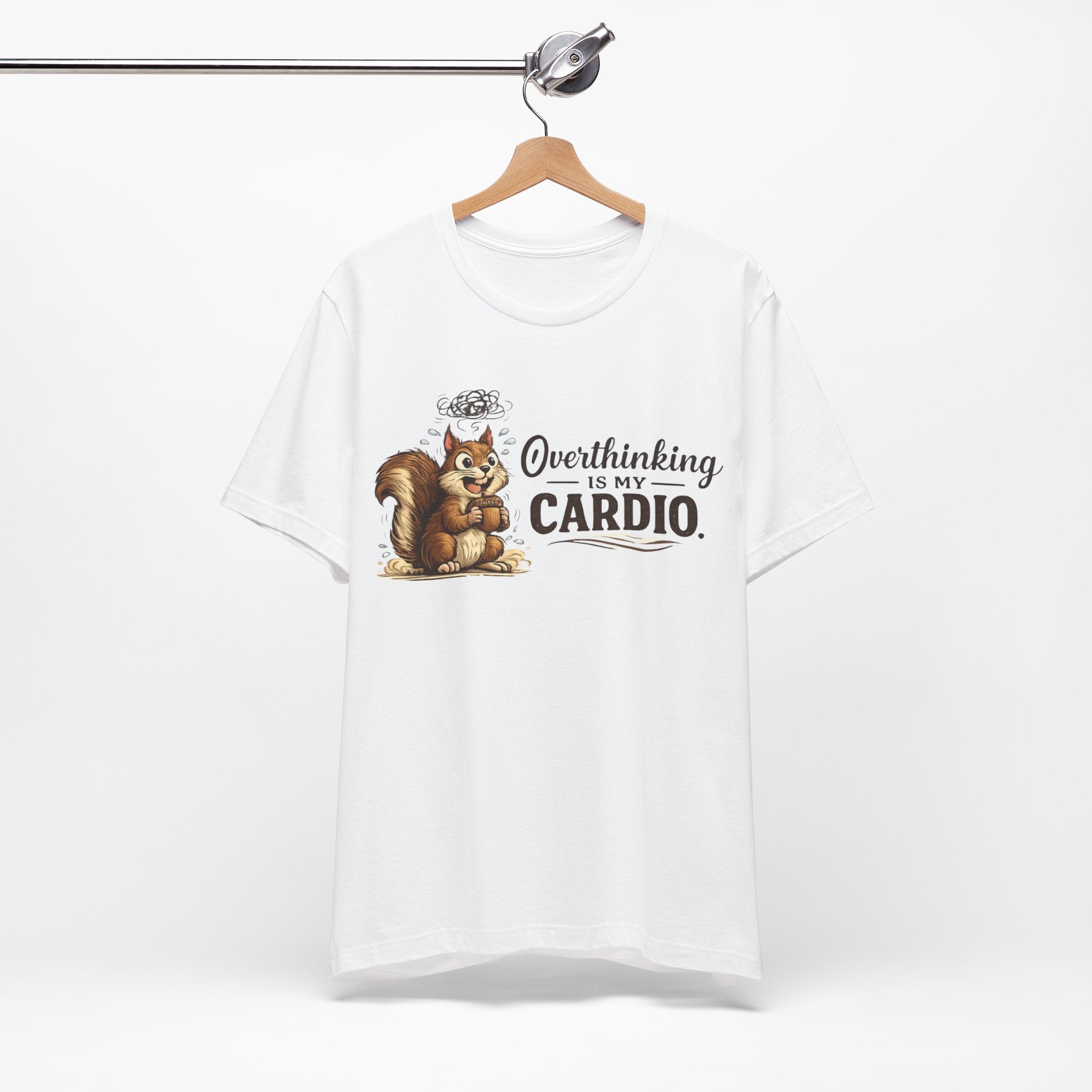 Overthinking Is My Cardio Shirt Funny Anxiety T Shirt ADHD Overthinking Tee Squirrel Graphic Mental Health Gift Neurodivergent Apparel