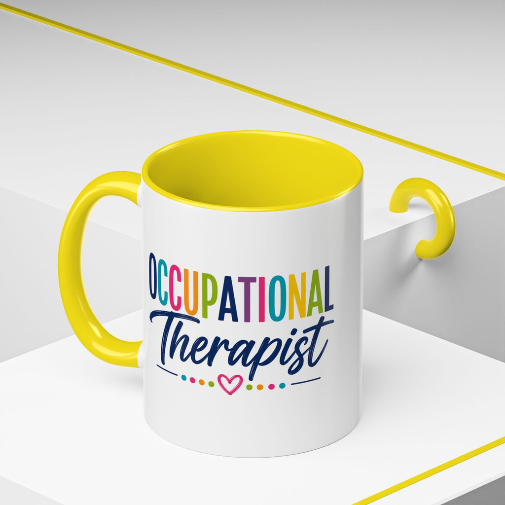 Occupational Therapist Mug | Accent Coffee Mug, Colorful Script 11oz 15oz
