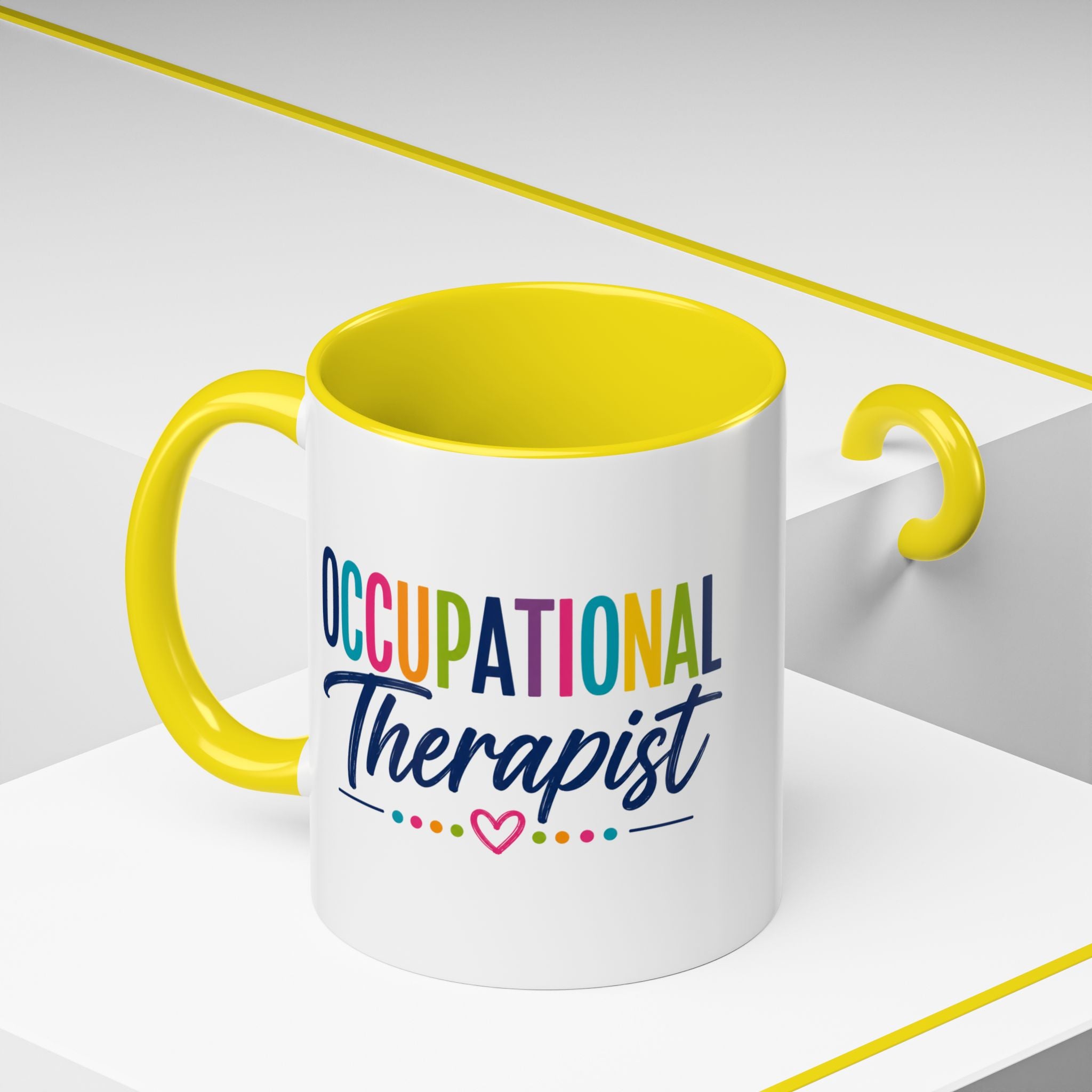 Occupational Therapist Mug | Accent Coffee Mug, Colorful Script 11oz 15oz