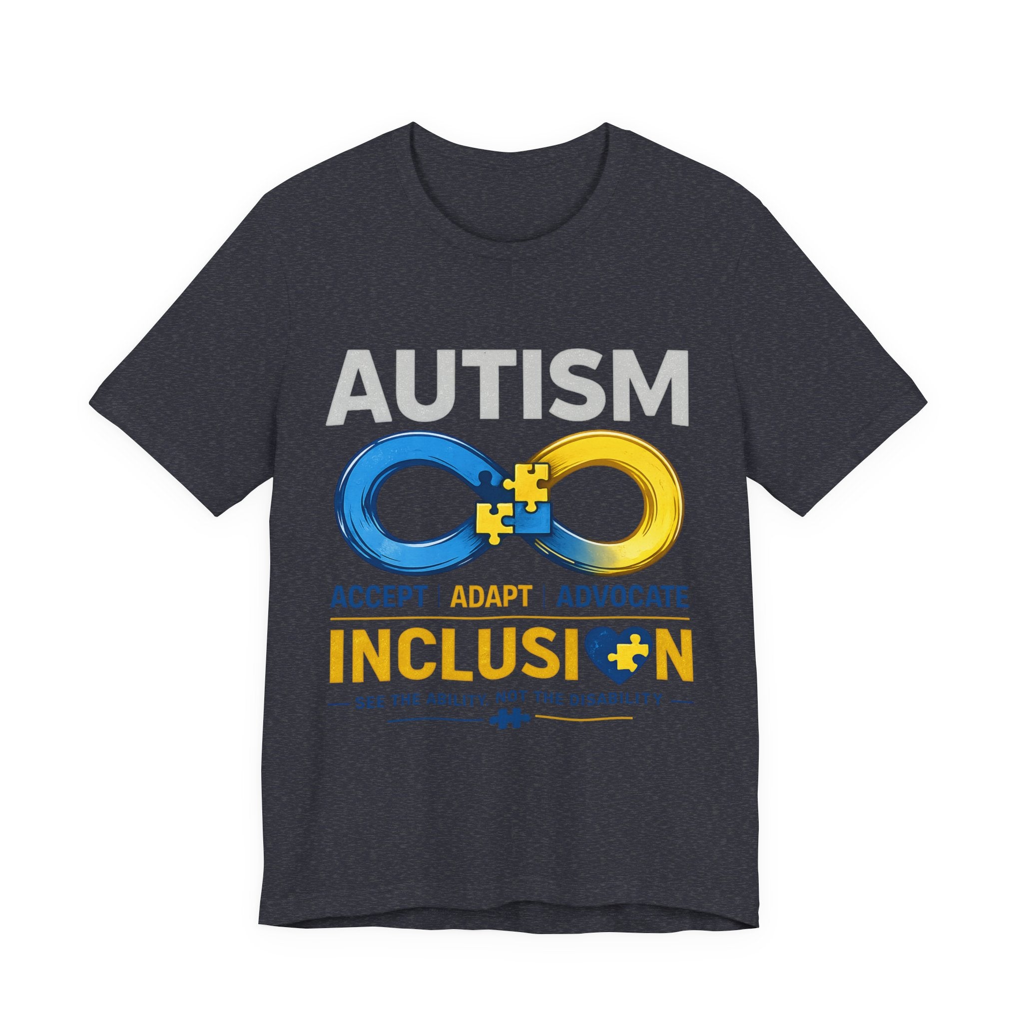 Autism Inclusion Shirt | Infinity Symbol T-Shirt | Accept Adapt Advocate Tee | Neurodiversity Awareness Gift | Kindness & Acceptance Apparel