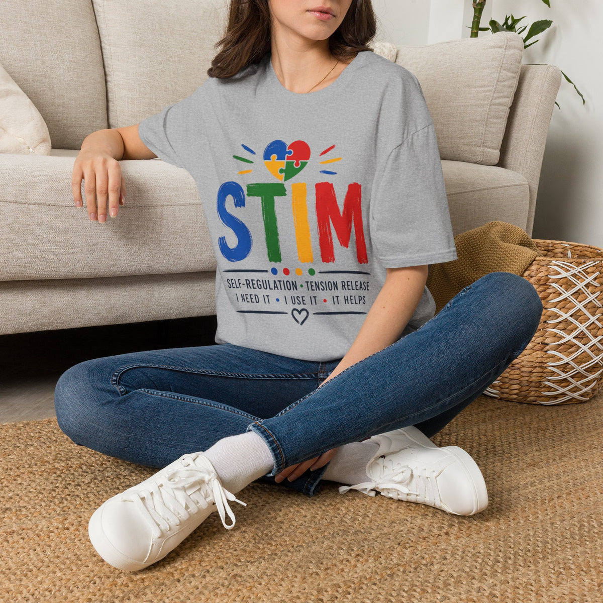 Autism Sensory Shirt | STIM Puzzle Heart Autism Awareness Shirt, Sensory Regulation Support Gift