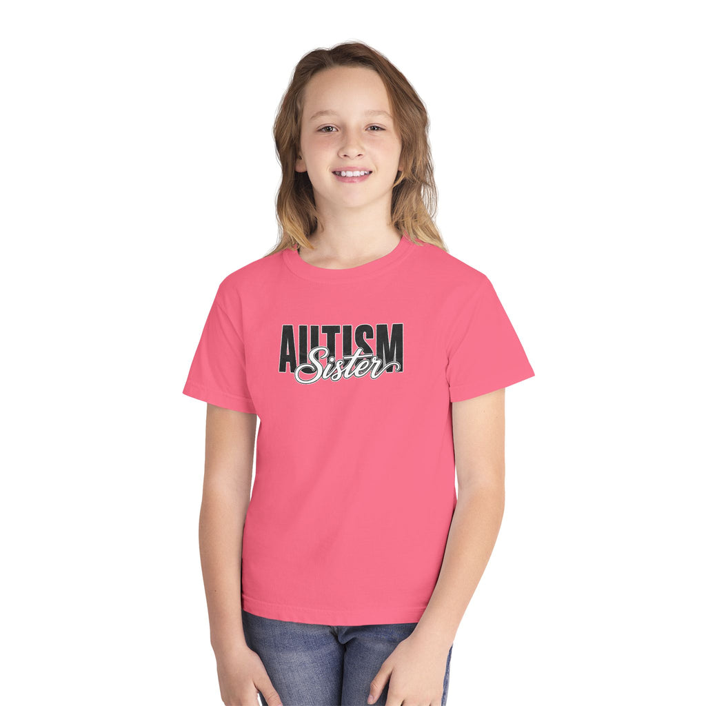 Autism Sister Youth Shirt Kids Autism Sister T Shirt Proud Autism Sibling Tee Autism Awareness Autism Acceptance Gift for Girls