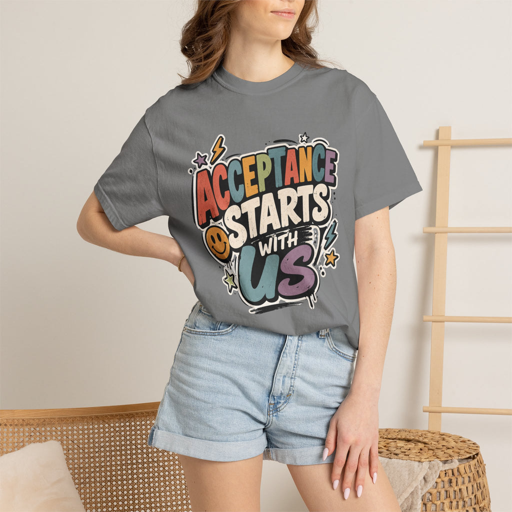 Autism Acceptance Shirt | Puzzle Heart Autism Awareness Shirt, Neurodiversity Inclusion Advocate Gift