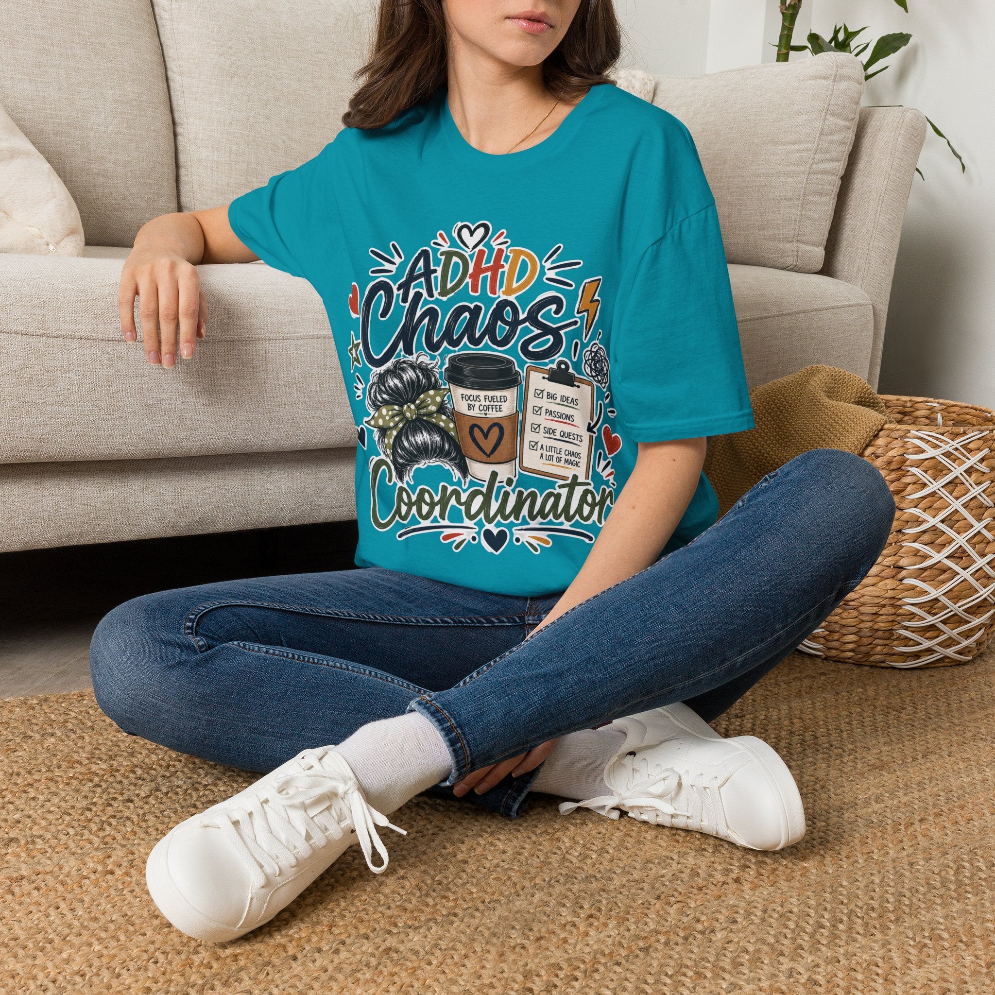 ADHD Chaos Coordinator Shirt | Funny ADHD T-Shirt | ADHD Awareness Graphic Shirt | Mental Health Gift | Coffee & Chaos Apparel