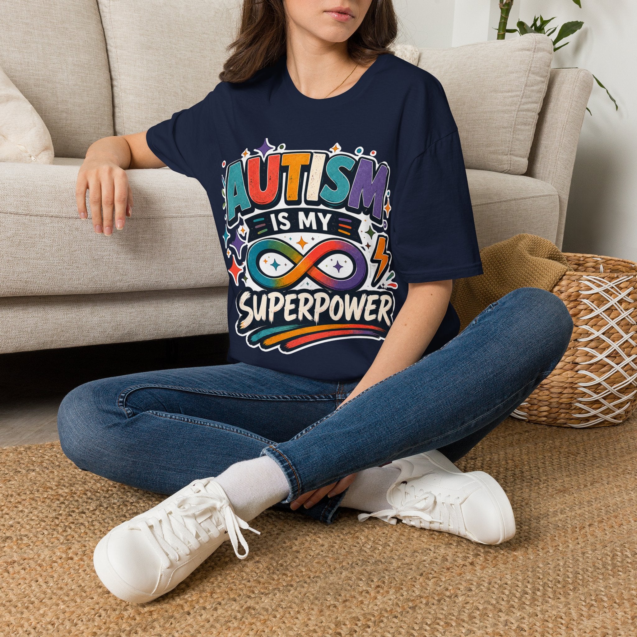 Autism Is My Superpower Shirt Autism Awareness T Shirt Autism Acceptance Tee Infinity Heart Puzzle Design Neurodiversity Gift Unisex