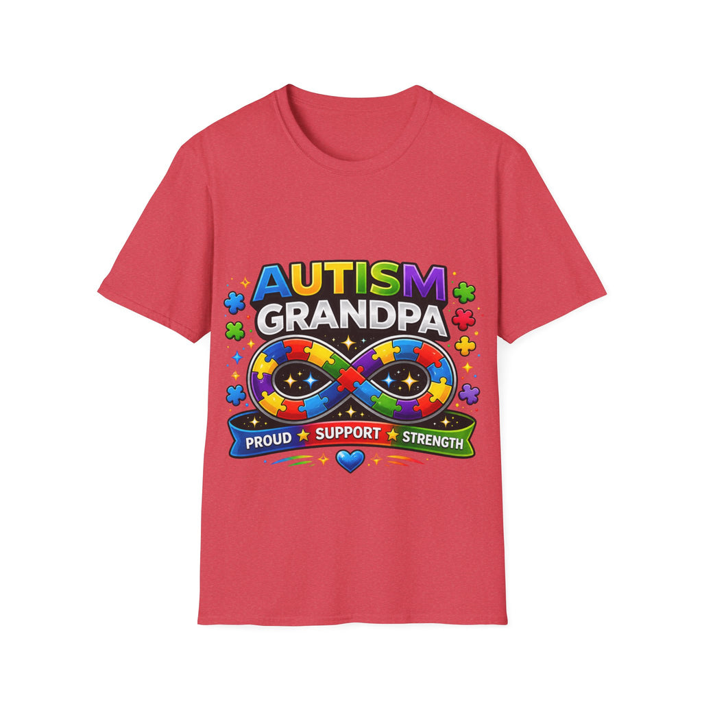 Autism Grandpa Shirt | Proud Autism Grandpa Tee | Puzzle Ribbon Infinity T-Shirt | Autism Awareness Gift for Grandpa