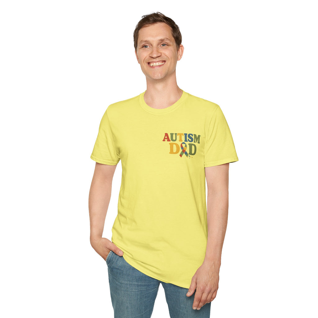 Autism Dad T-Shirt | Rainbow Puzzle Support Tee