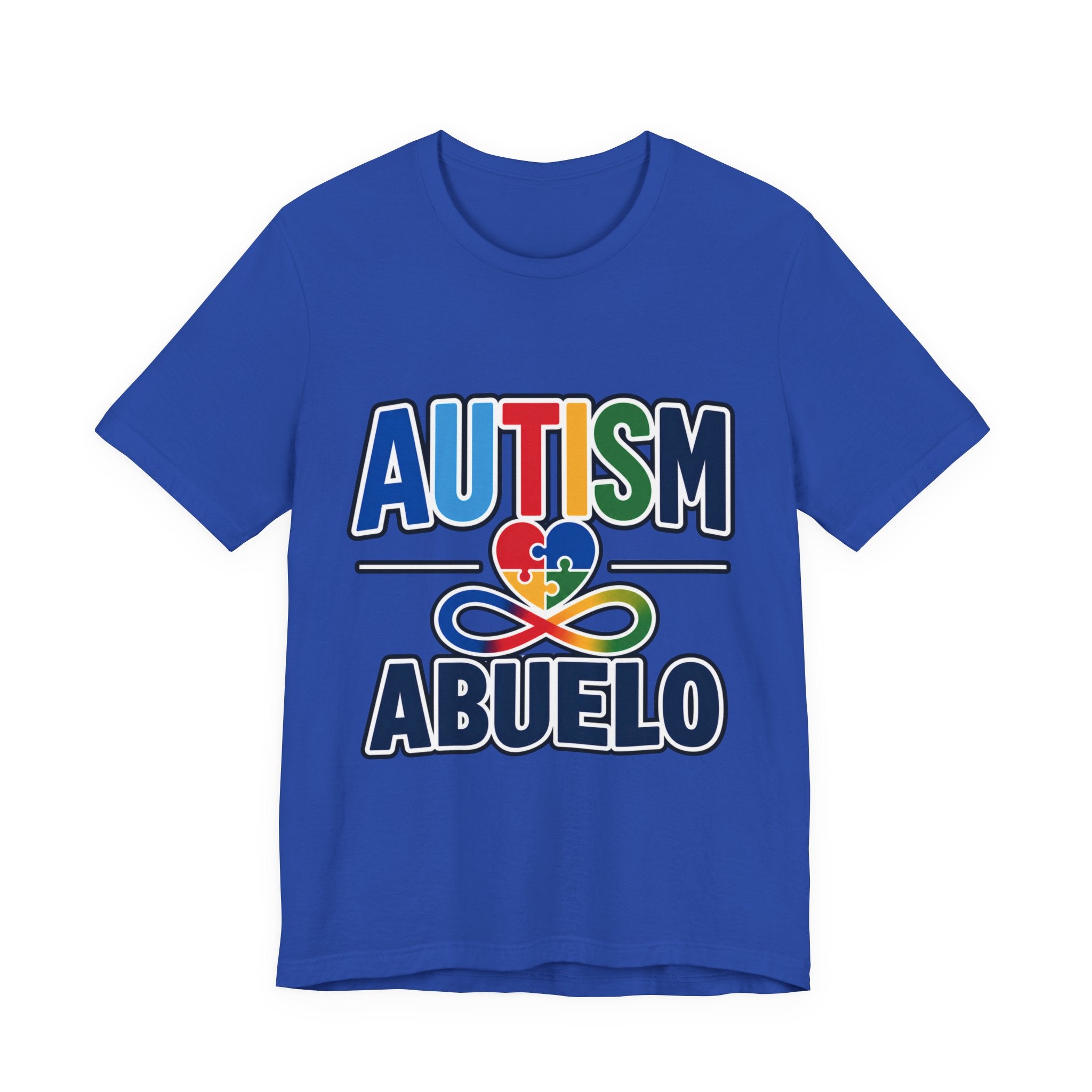 Autism Abuelo Shirt | Proud Autism Grandpa T-Shirt | Spanish Grandpa Puzzle Heart Infinity Design | Autism Awareness & Acceptance Gift