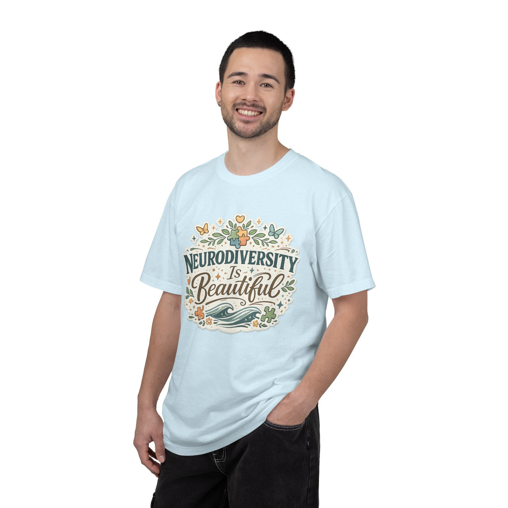 Neurodiversity Is Beautiful T-shirt | Floral Wave Awareness Tee