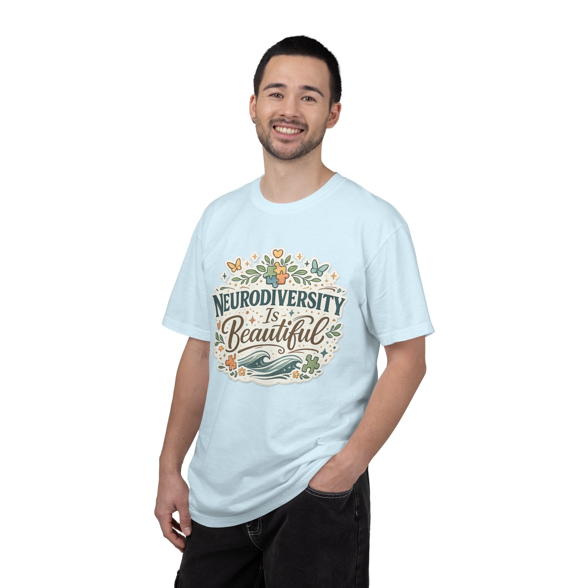 Neurodiversity Is Beautiful T-shirt | Floral Wave Awareness Tee