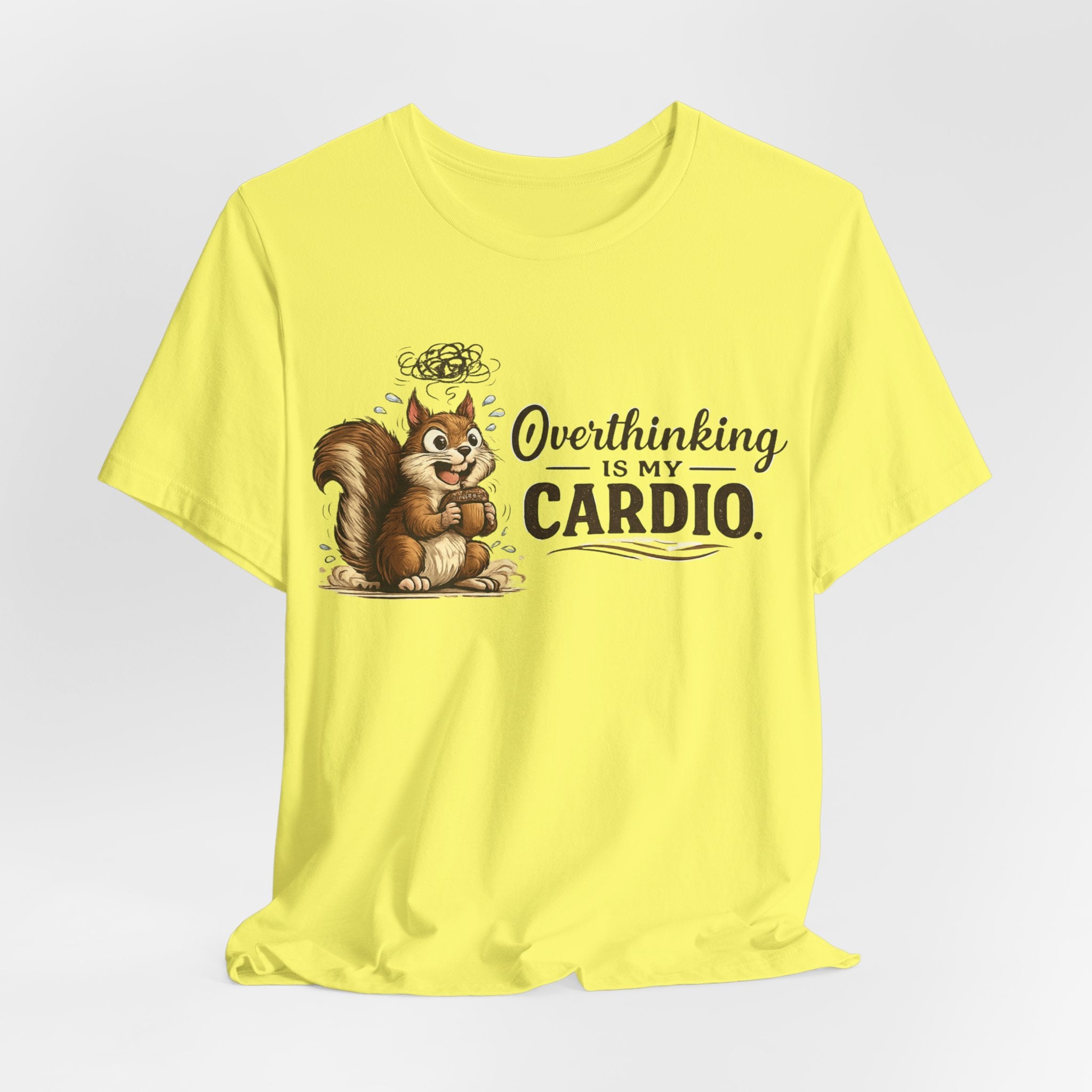 Overthinking Is My Cardio Shirt Funny Anxiety T Shirt ADHD Overthinking Tee Squirrel Graphic Mental Health Gift Neurodivergent Apparel
