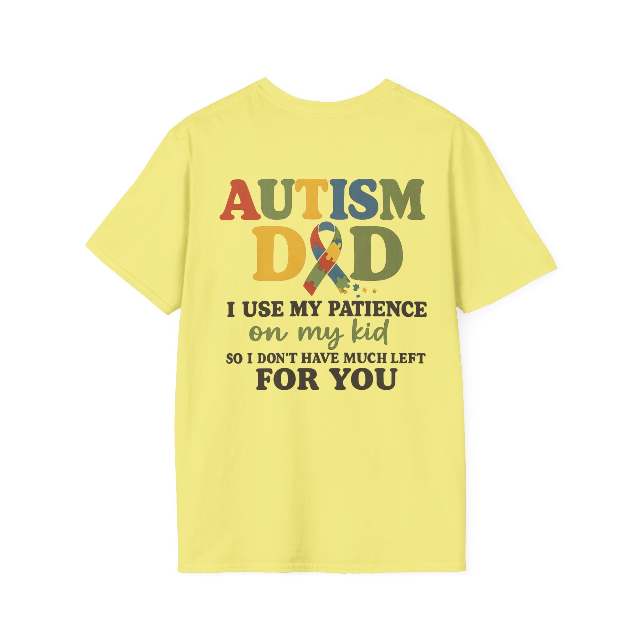 Autism Dad T-Shirt | Rainbow Puzzle Support Tee