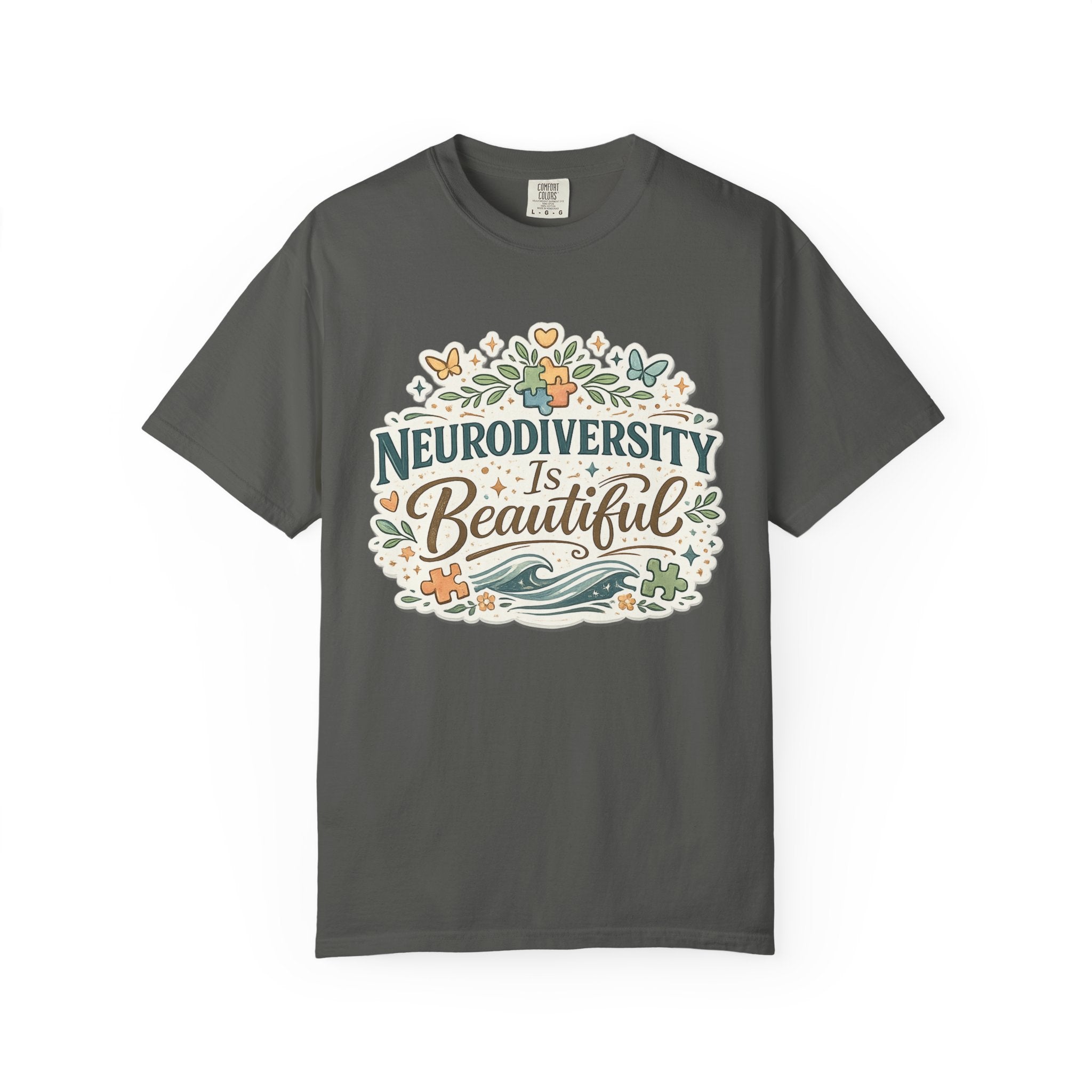 Neurodiversity Is Beautiful T-shirt | Floral Wave Awareness Tee