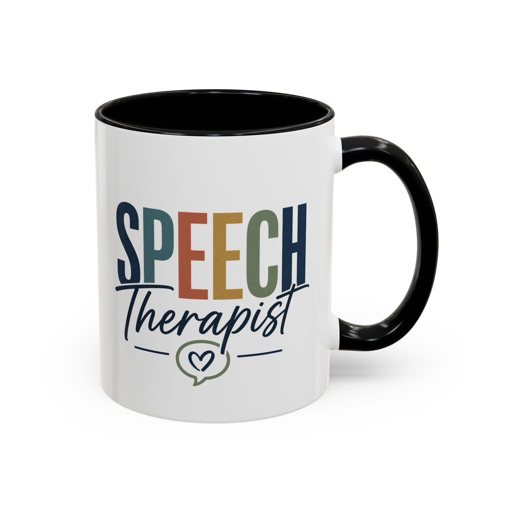 Speech Therapist Coffee Mug | Colorful Lettering Accent Mug