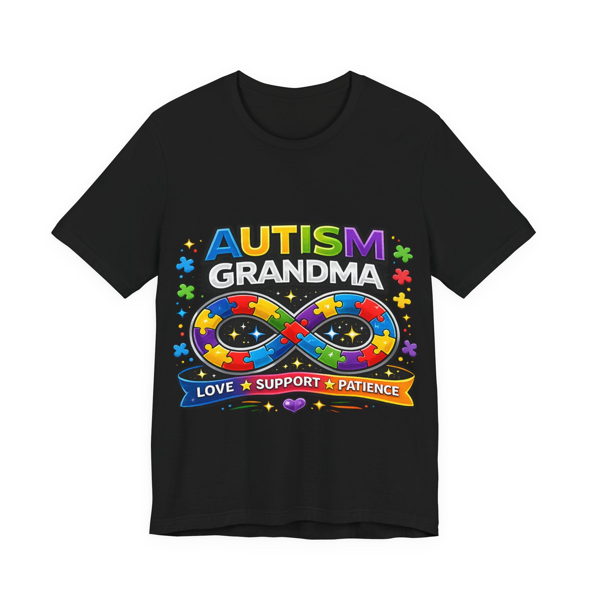 Autism Grandma Shirt | Proud Autism Grandma Tee | Infinity Puzzle Ribbon T-Shirt | Love Support Patience Gift | Autism Awareness Apparel