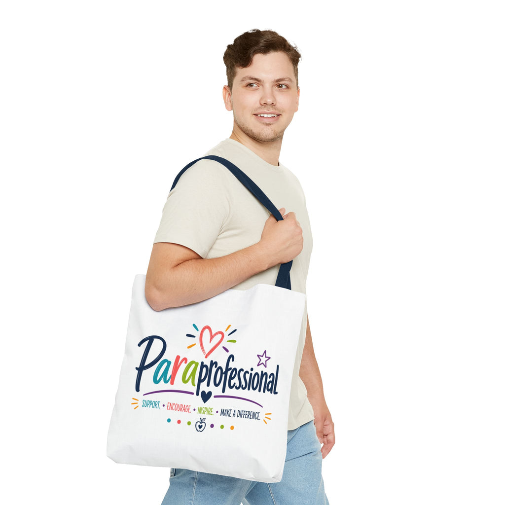 Paraprofessional Heart Logo Tote Bag | School Staff Appreciation