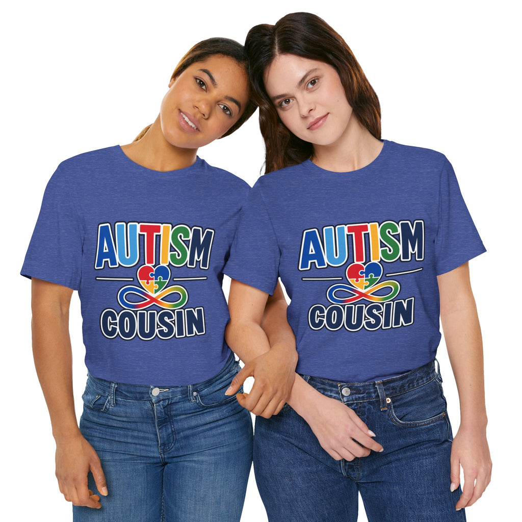Autism Cousin Shirt | Proud Autism Cousin T-Shirt | Puzzle Heart Infinity Design | Autism Awareness & Acceptance Gift | Special Needs Family Apparel Tee