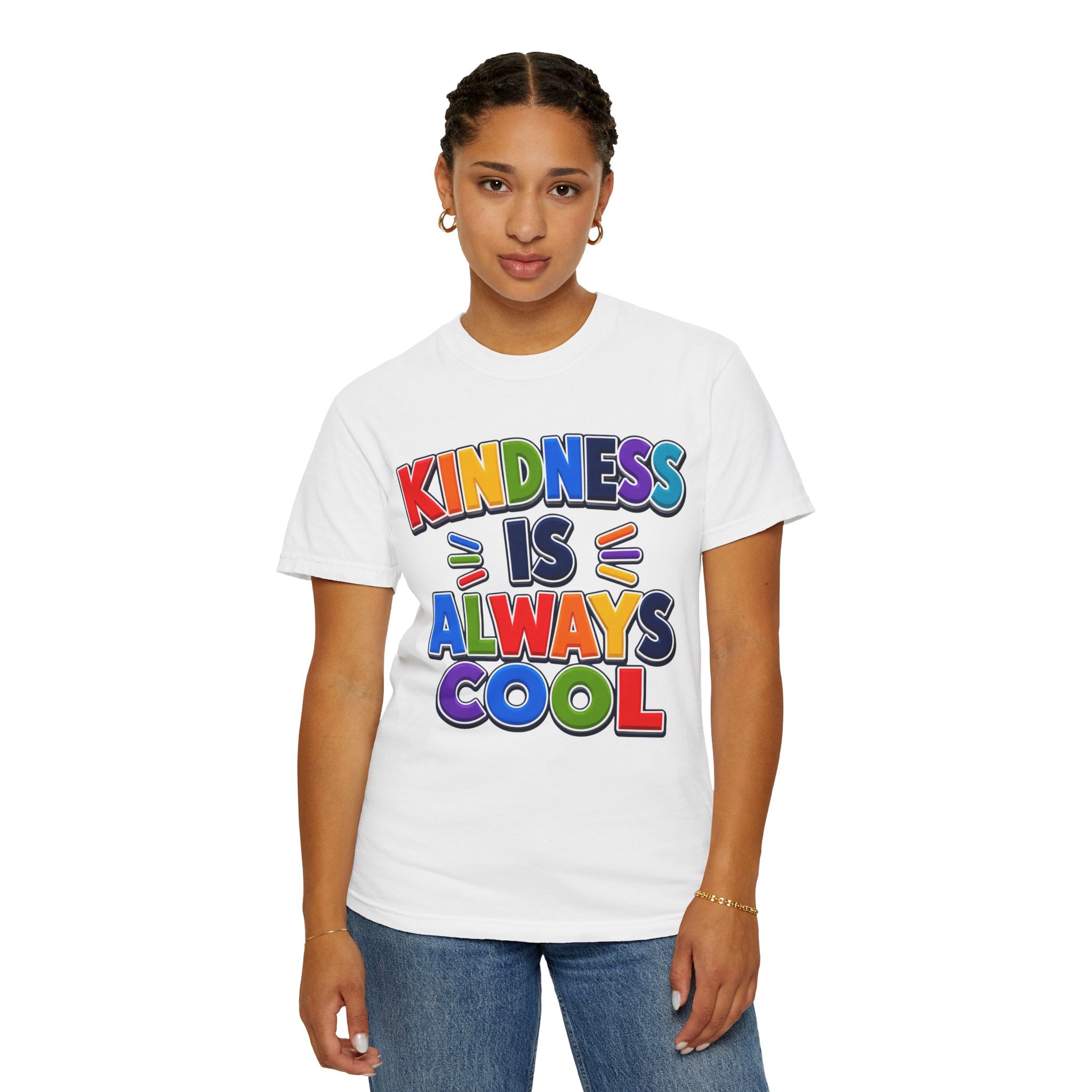 Kindness Is Always Cool T-shirt | Rainbow Positive Message Tee