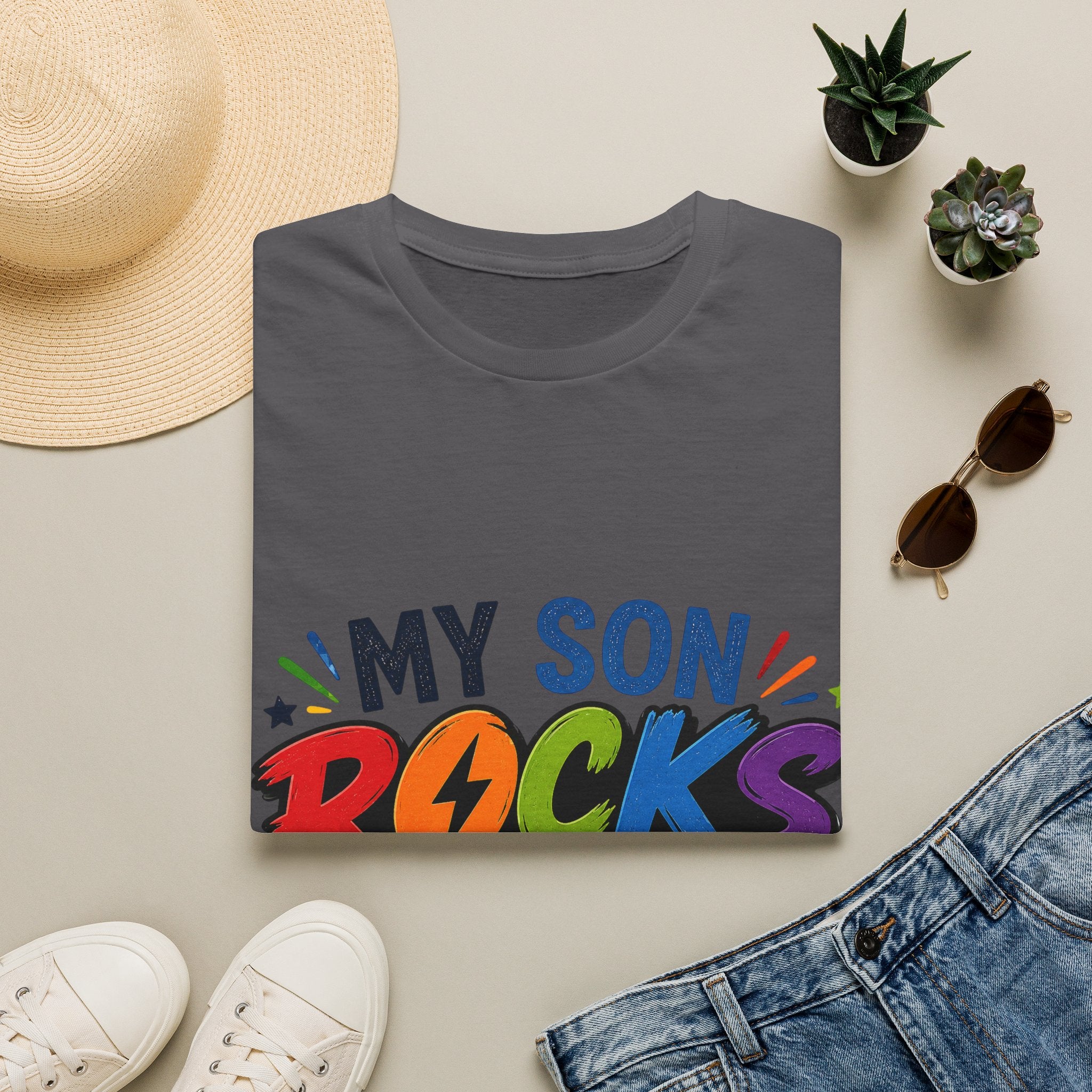 My Son Rocks the Spectrum Shirt, Autism Mom Shirt, Proud Autism Parent Tee, Autism Acceptance T-Shirt, Special Needs Mom Apparel