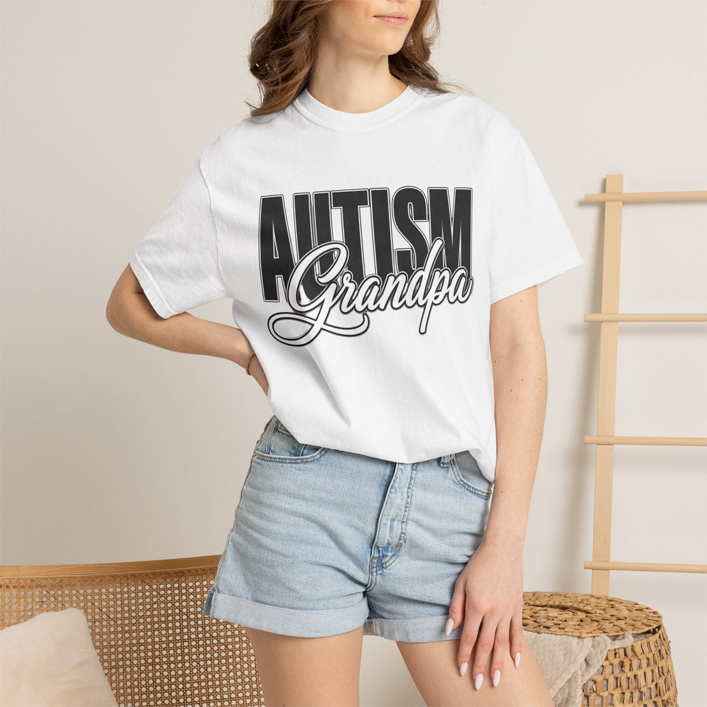 Autism Grandpa Shirt Proud Autism Grandpa T Shirt Autism Awareness Autism Acceptance Gift Puzzle Heart Special Needs Grandpa Tee