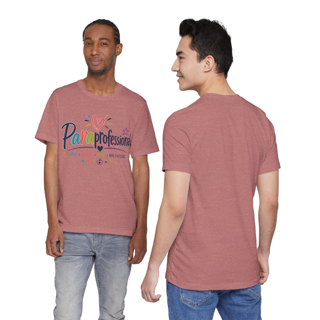 ParaProfessional T‑Shirt — Colorful Heart Design, Support Encourage Inspire Tee