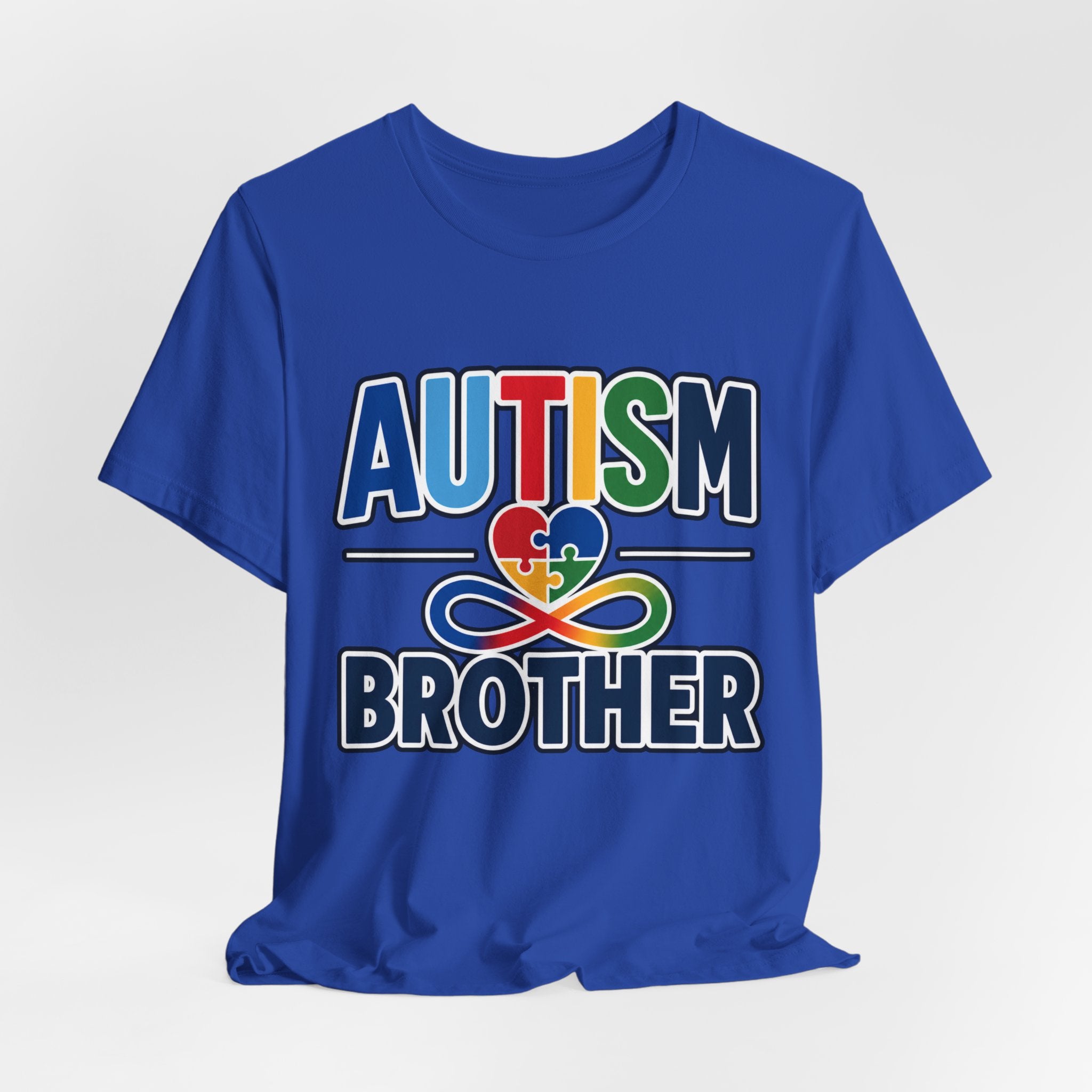 Autism Brother Shirt | Puzzle Heart Infinity T-Shirt | Proud Autism Sibling Tee | Autism Awareness & Acceptance Gift for Brother