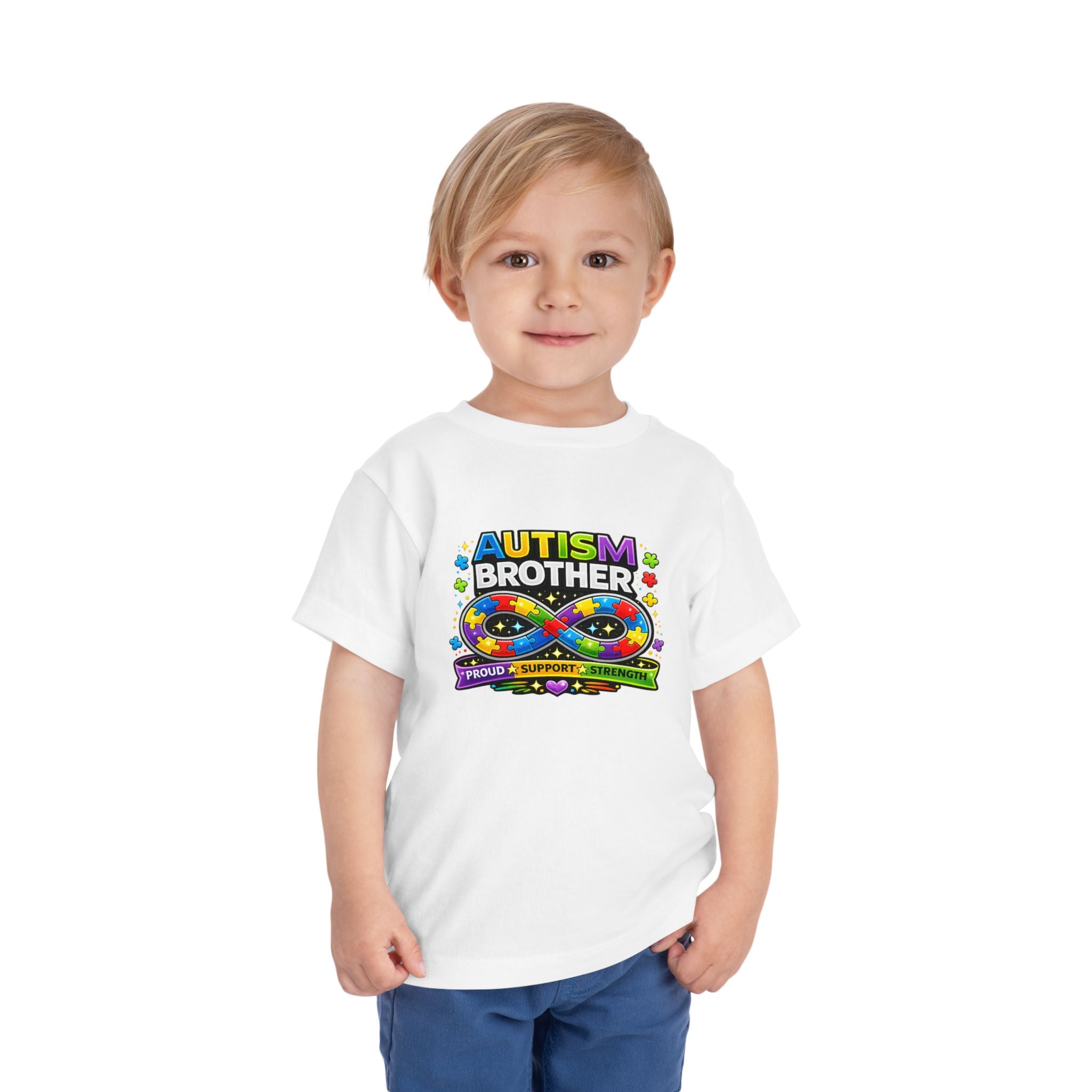 Autism Brother Toddler Tee | Puzzle Ribbon Support