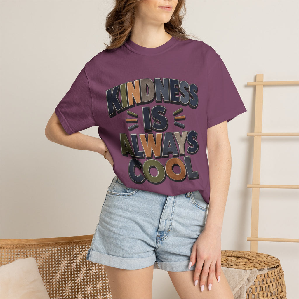Kindness Is Always Cool T-Shirt | Retro Bold Lettering, Positive Message