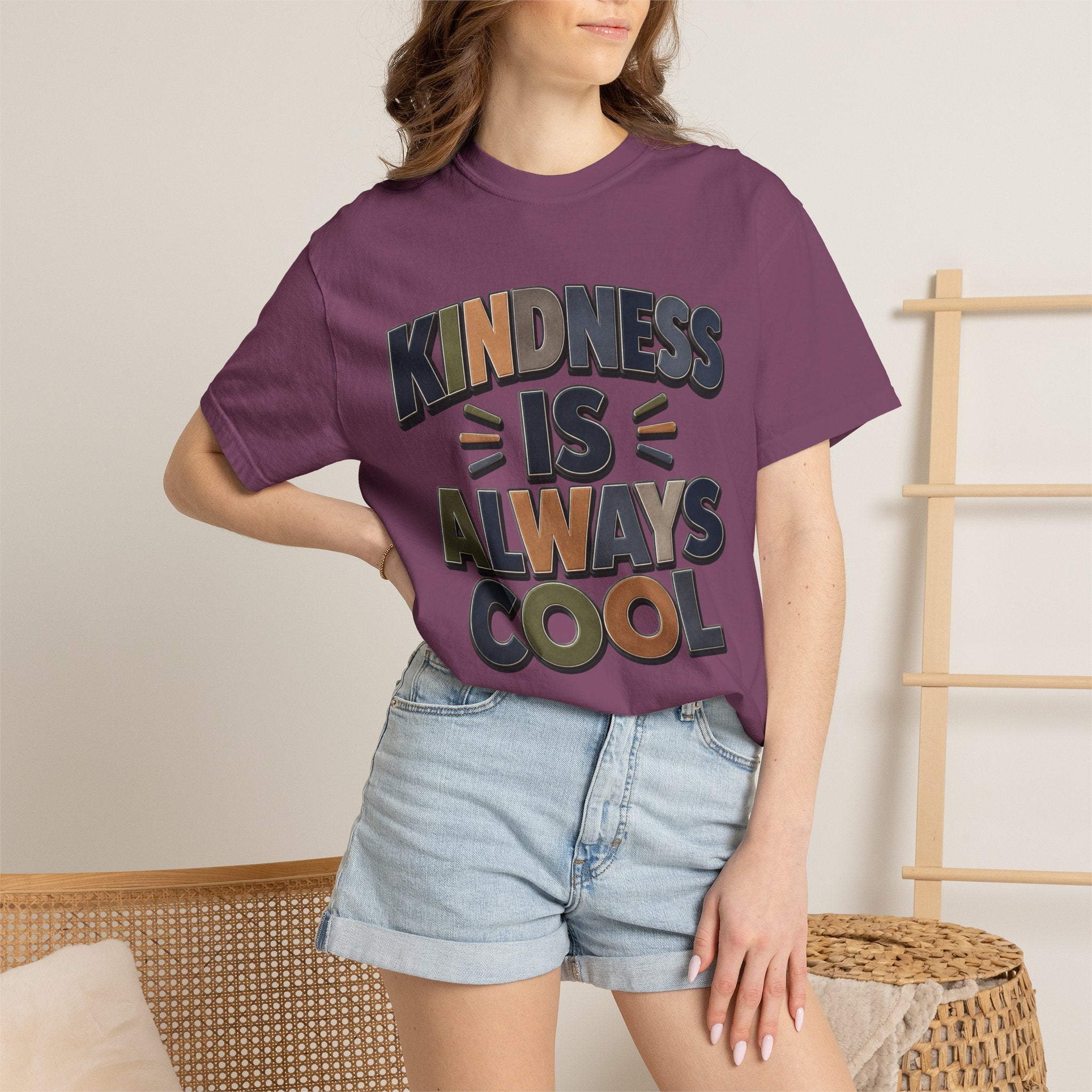 Kindness Is Always Cool T-Shirt | Retro Bold Lettering, Positive Message