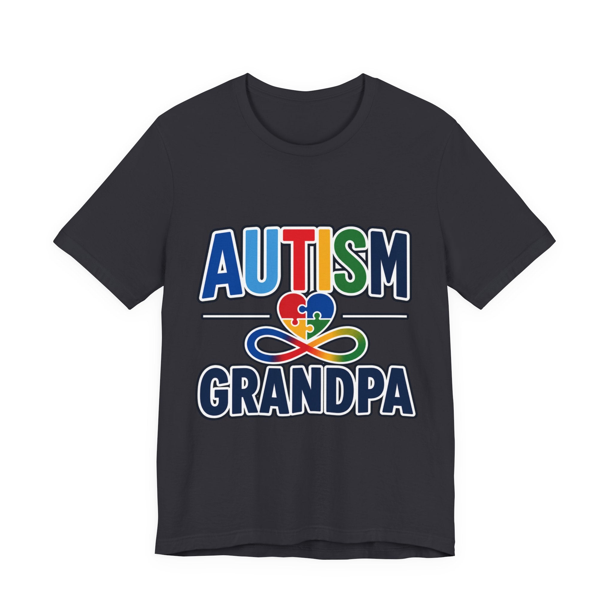 Autism Grandpa Shirt | Puzzle Heart Infinity T-Shirt | Proud Autism Grandpa Tee | Autism Awareness & Acceptance Gift for Grandpa