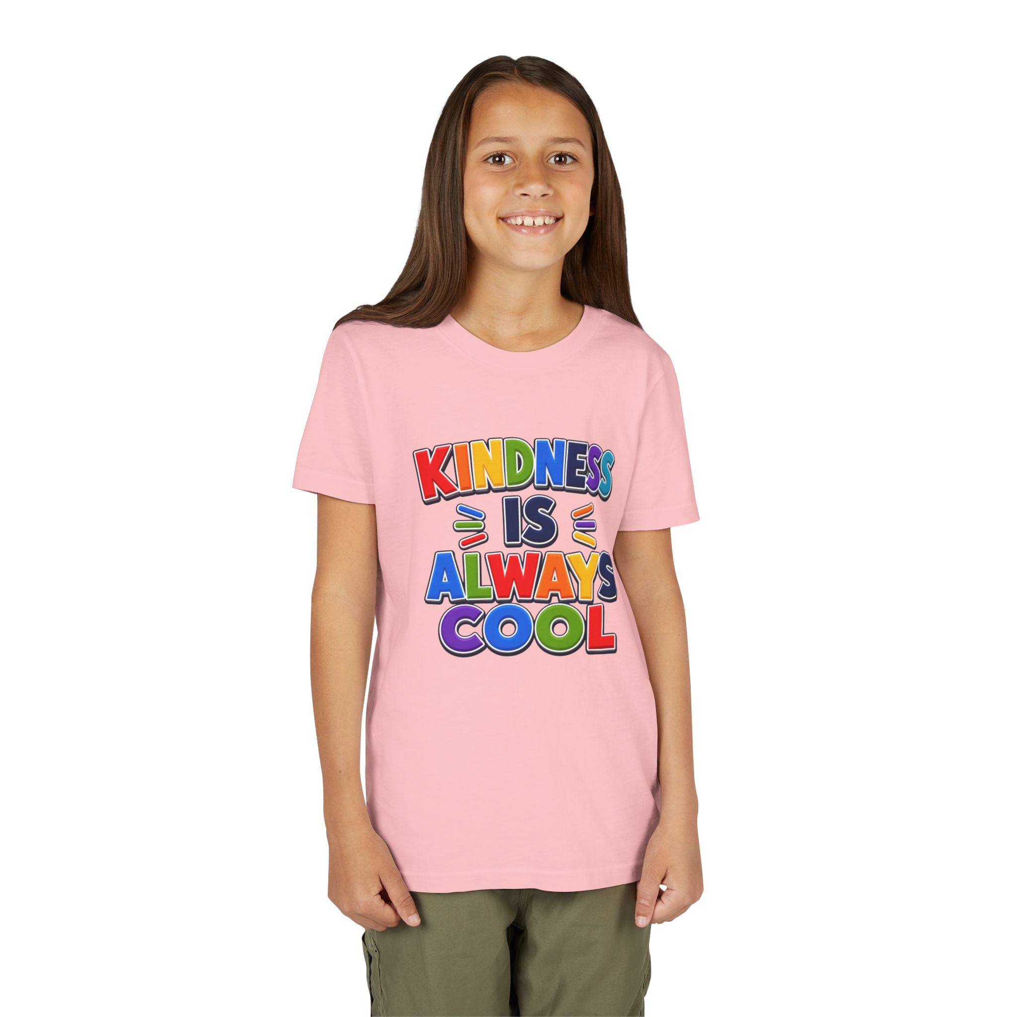 Kindness Is Always Cool youth tee | Rainbow Positive Message Shirt