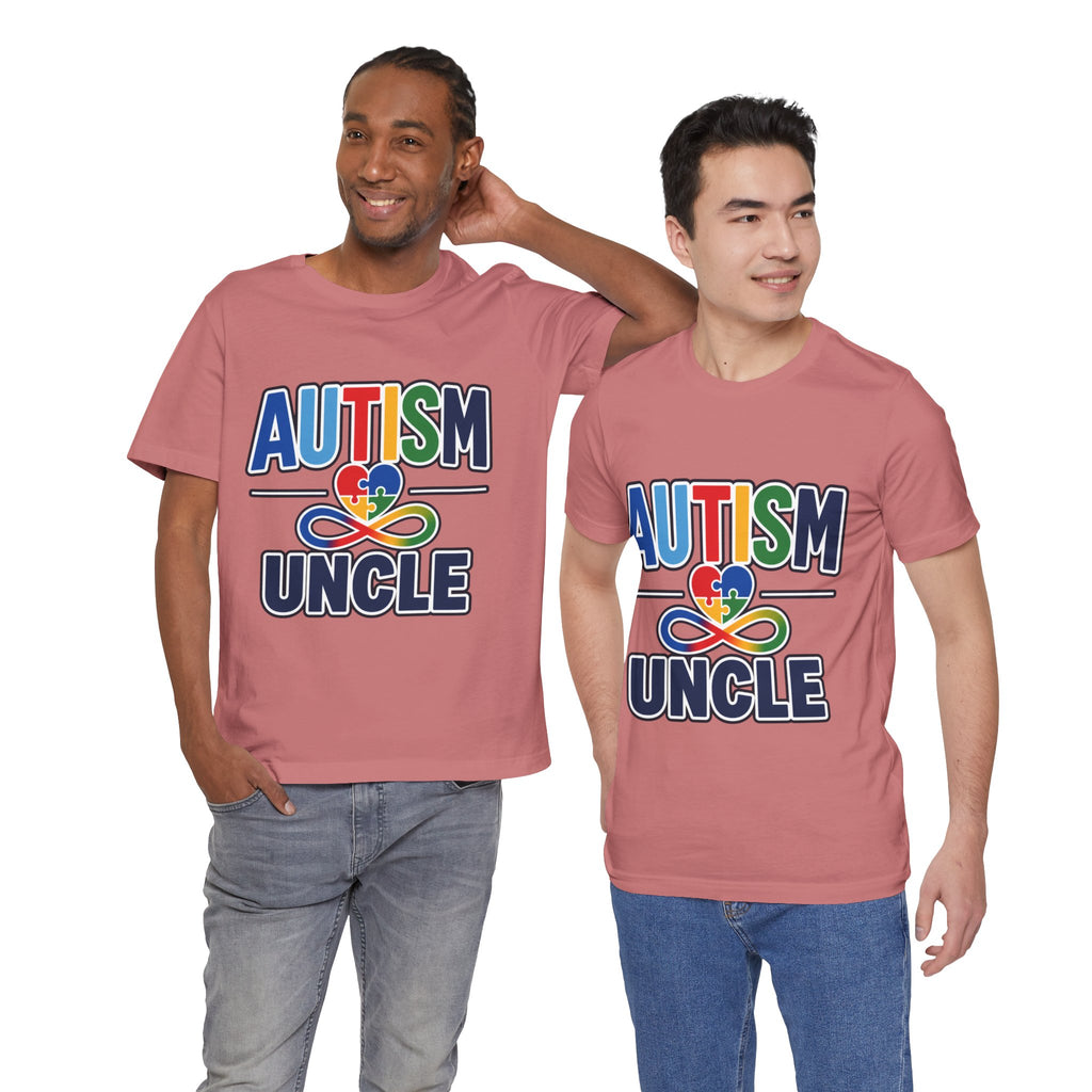 Autism Uncle Shirt | Proud Autism Uncle T-Shirt | Colorful Puzzle Ribbon Infinity Design | Autism Awareness & Acceptance Gift | Special Needs Family Apparel