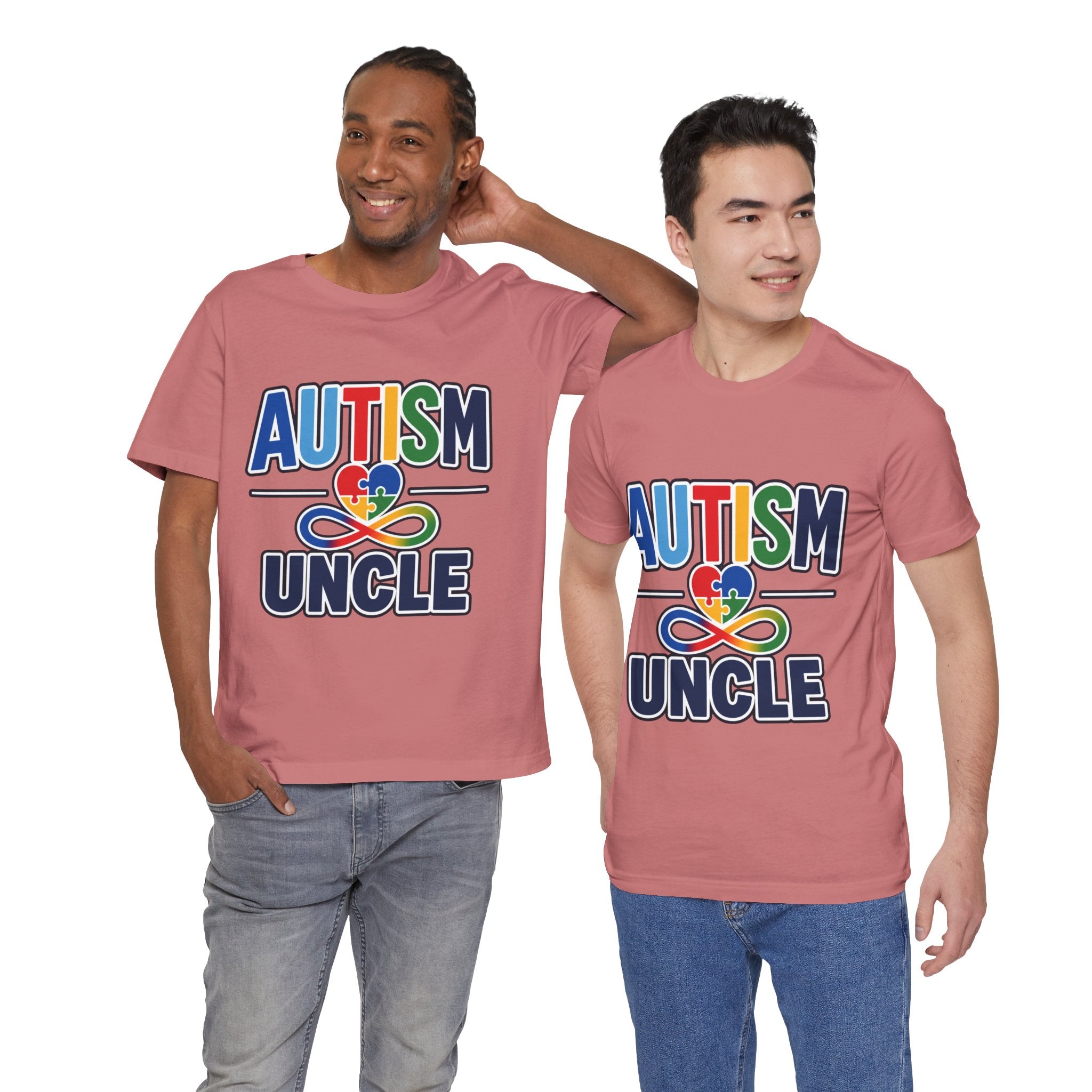 Autism Uncle Shirt | Proud Autism Uncle T-Shirt | Colorful Puzzle Ribbon Infinity Design | Autism Awareness & Acceptance Gift | Special Needs Family Apparel