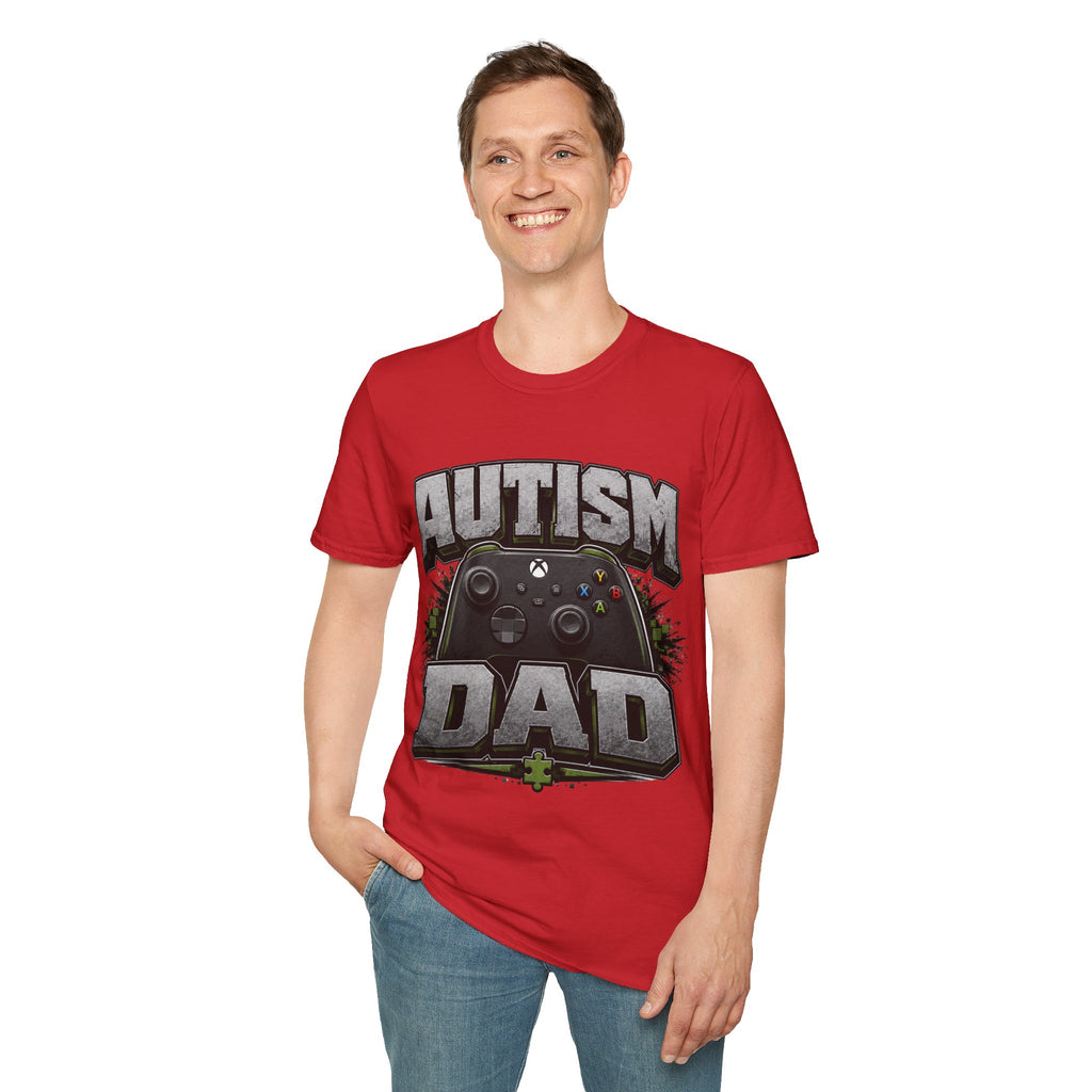 Autism Dad T-Shirt | Video Game Controller Awareness Tee