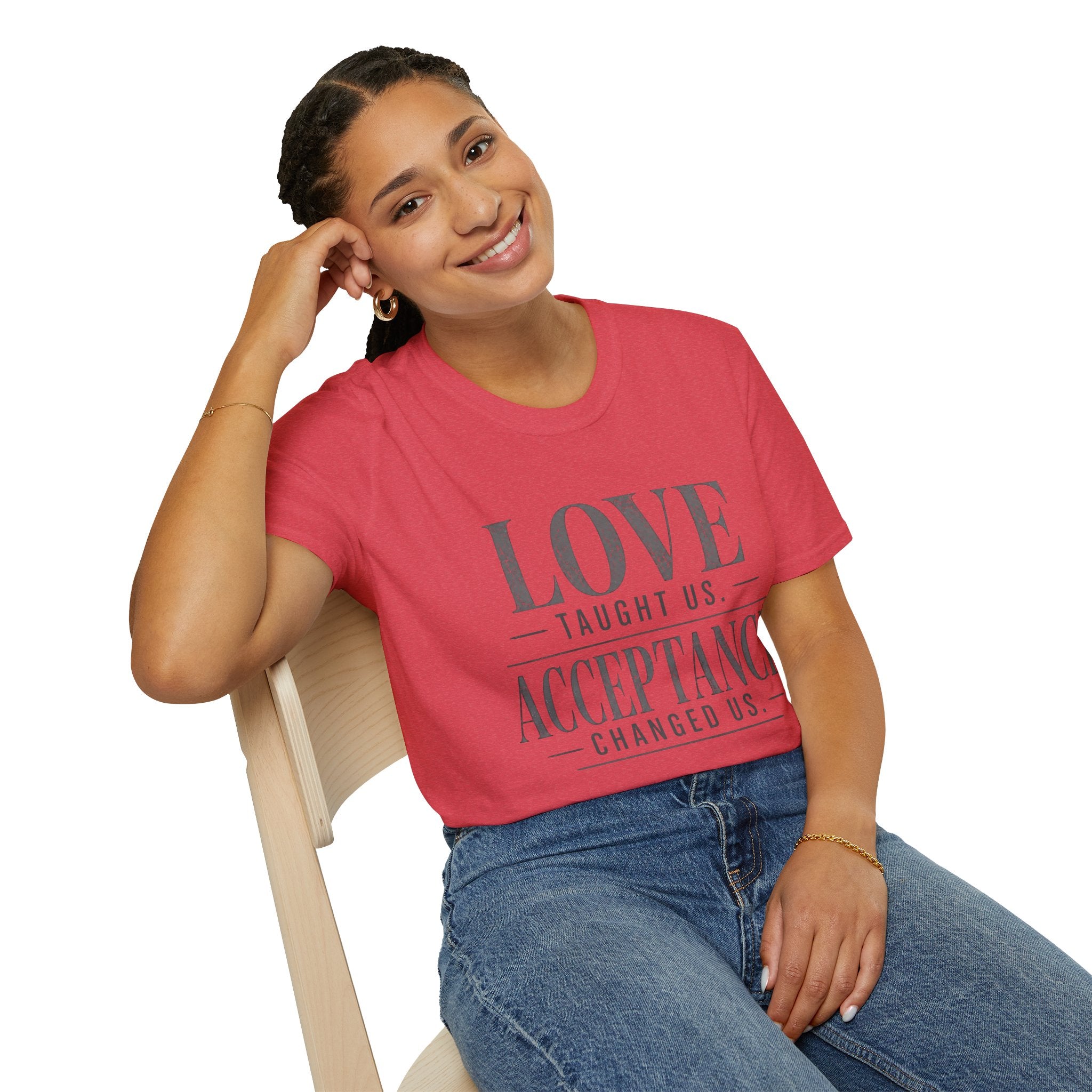 Love Taught Us Acceptance T-Shirt | Inspirational Typography Tee | Special Needs | Inclusion