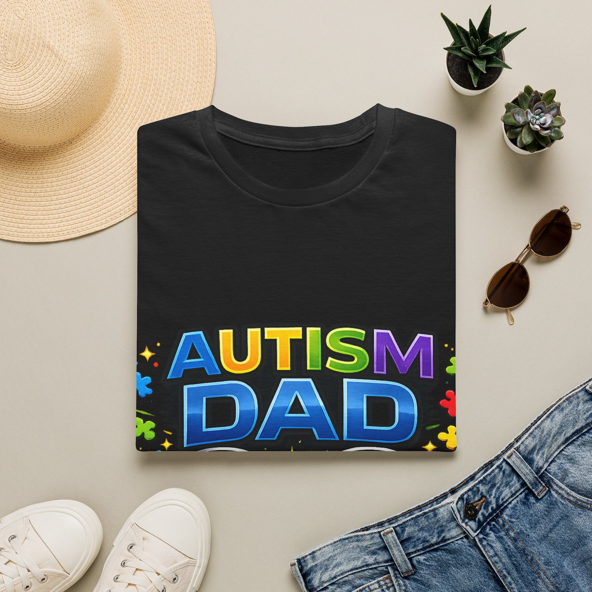 Autism Dad Shirt | Proud Autism Father Tee | Infinity Puzzle Ribbon T-Shirt | Autism Awareness Gift for Dad | Neurodiversity Support