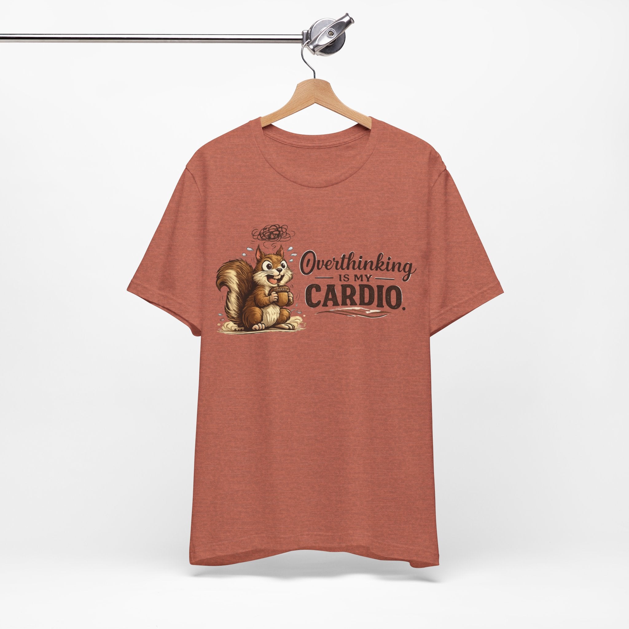 Overthinking Is My Cardio Shirt Funny Anxiety T Shirt ADHD Overthinking Tee Squirrel Graphic Mental Health Gift Neurodivergent Apparel