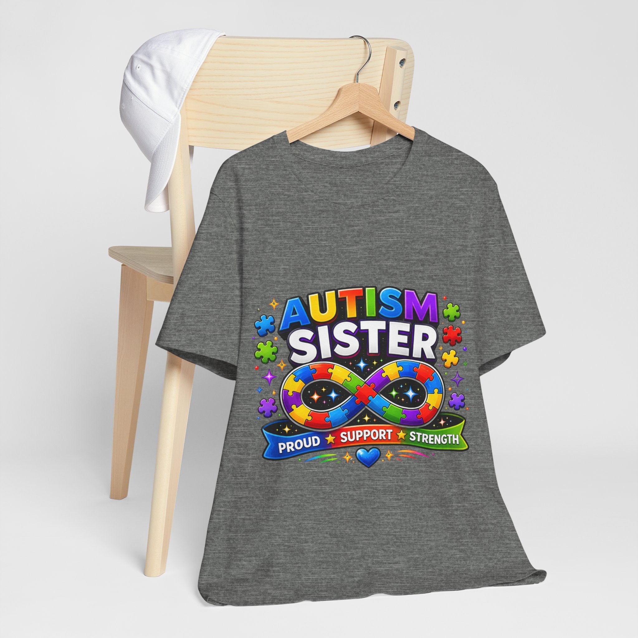 Autism Sister Tee | Puzzle Infinity Support Strength Shirt