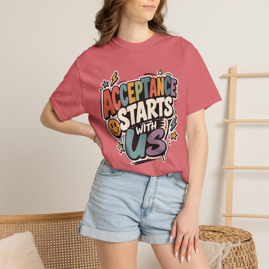 Autism Acceptance Shirt | Puzzle Heart Autism Awareness Shirt, Neurodiversity Inclusion Advocate Gift