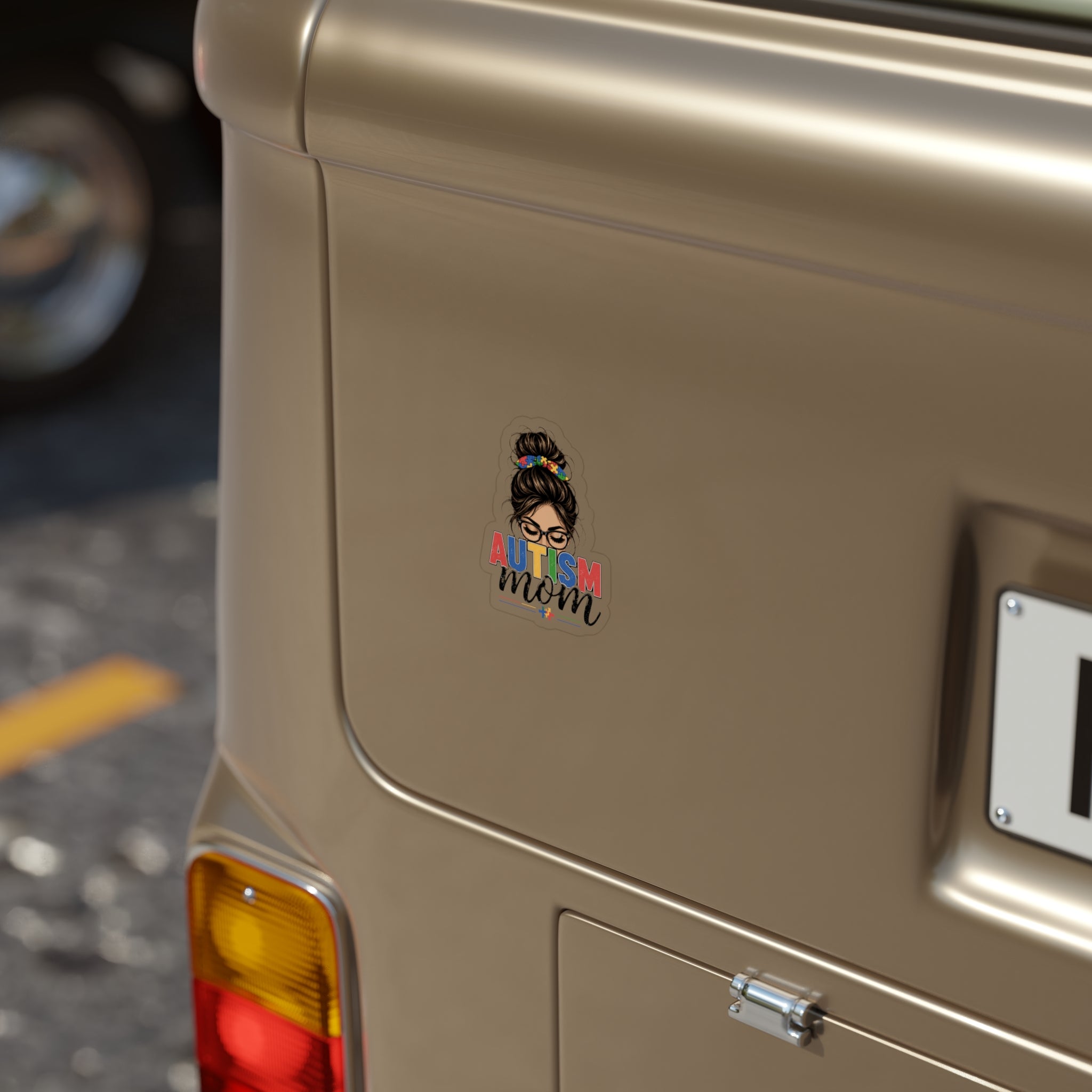 Autism Mom Transparent Sticker Autism Acceptance Decal Waterproof Outdoor Vinyl Sticker Puzzle Heart Car Laptop Water Bottle