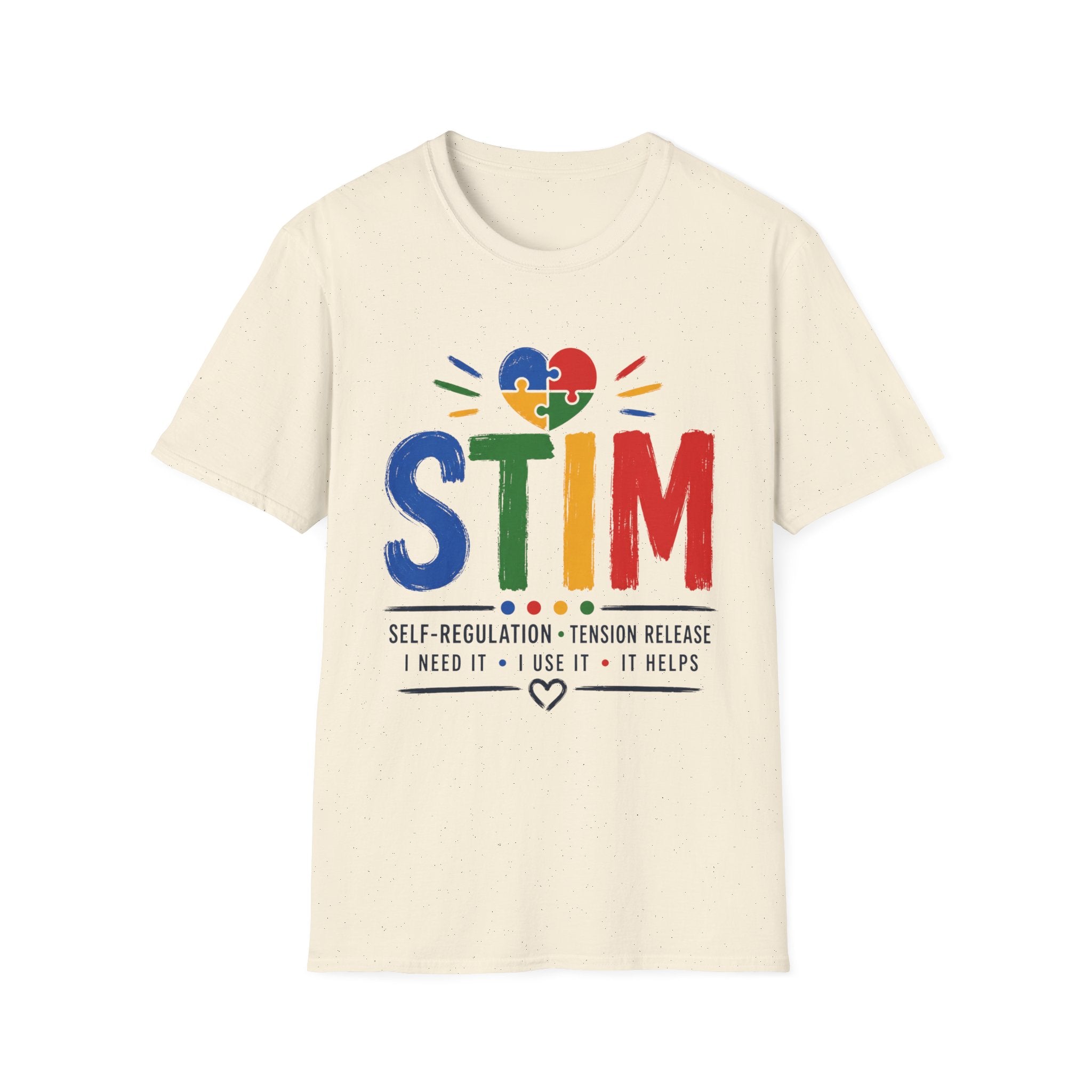 Autism Sensory Shirt | STIM Puzzle Heart Autism Awareness Shirt, Sensory Regulation Support Gift