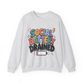 Social Battery Drained Crewneck Sweatshirt | Funny Introvert Sweatshirt | Low Battery Graphic Pullover | Mental Health Humor | Unisex Gift