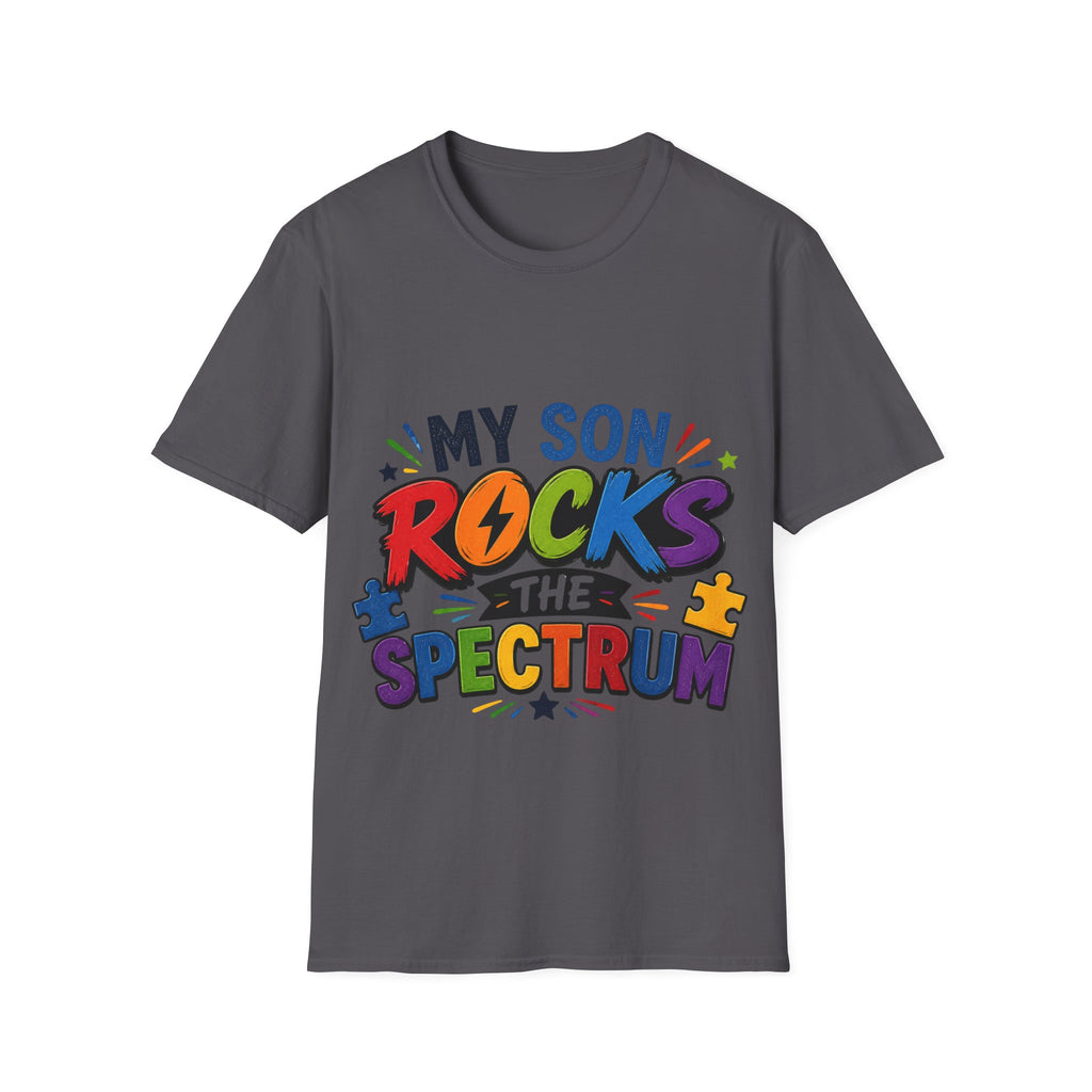 My Son Rocks the Spectrum Shirt, Autism Mom Shirt, Proud Autism Parent Tee, Autism Acceptance T-Shirt, Special Needs Mom Apparel