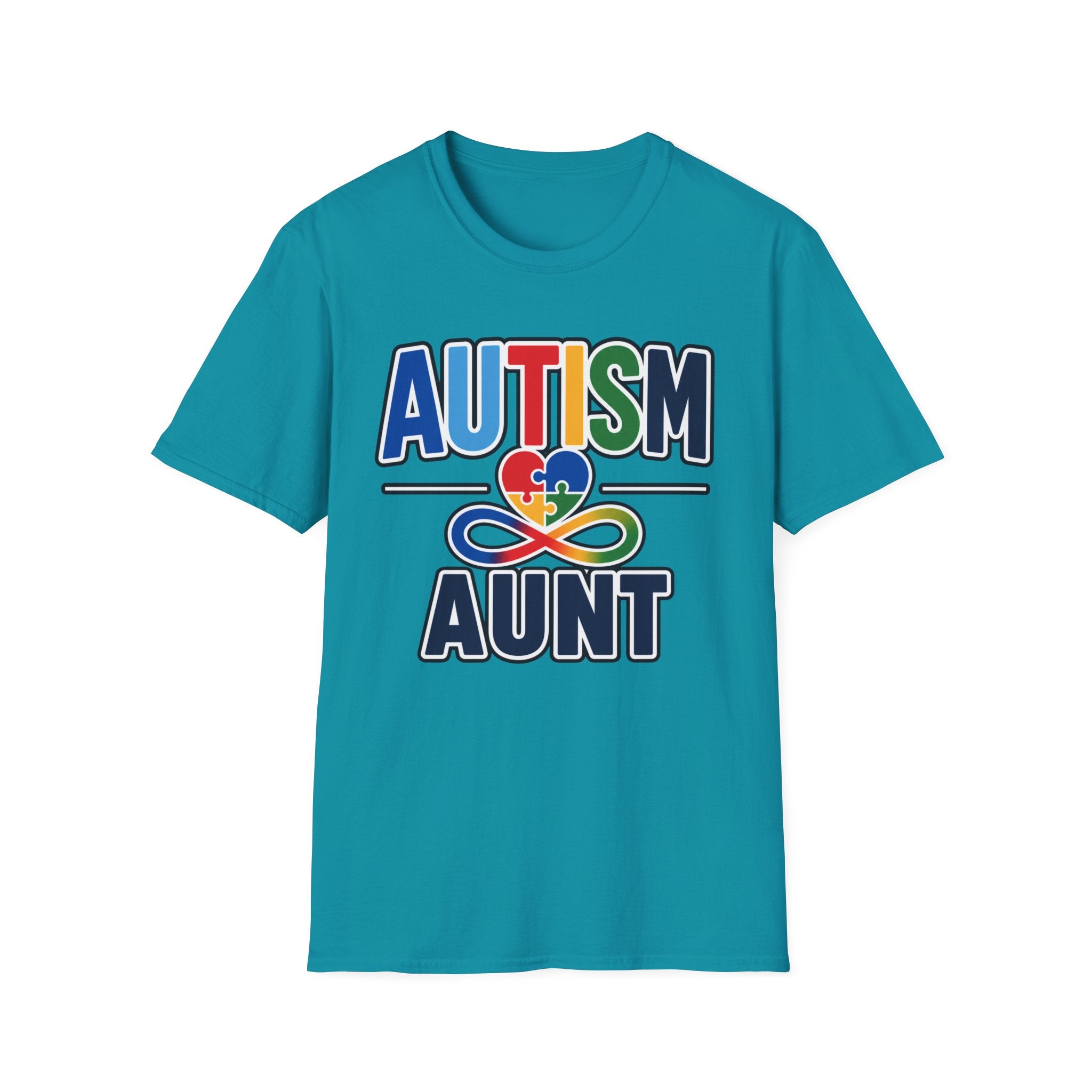 Autism Aunt T-Shirt | Puzzle Heart Infinity Logo