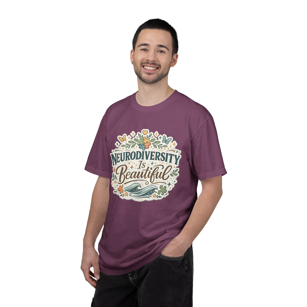 Neurodiversity Is Beautiful T-shirt | Floral Wave Awareness Tee
