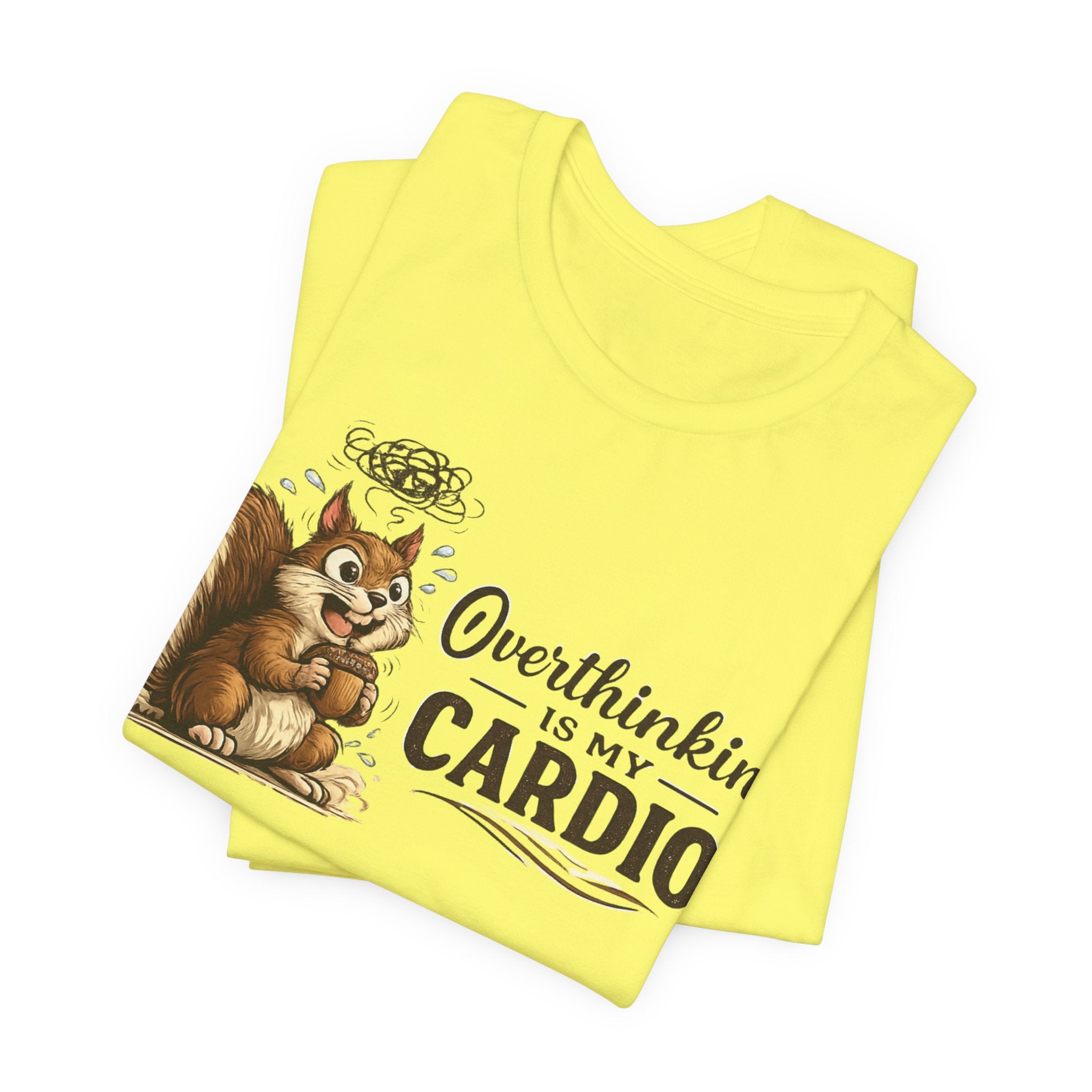 Overthinking Is My Cardio Shirt Funny Anxiety T Shirt ADHD Overthinking Tee Squirrel Graphic Mental Health Gift Neurodivergent Apparel